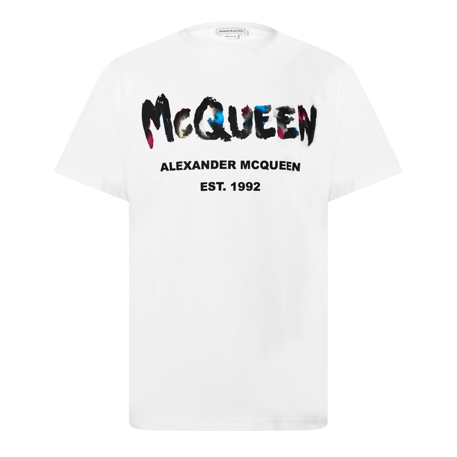 LUXURY HUB ALEXANDER MCQUEEN GRAFFITI LOGO TEE