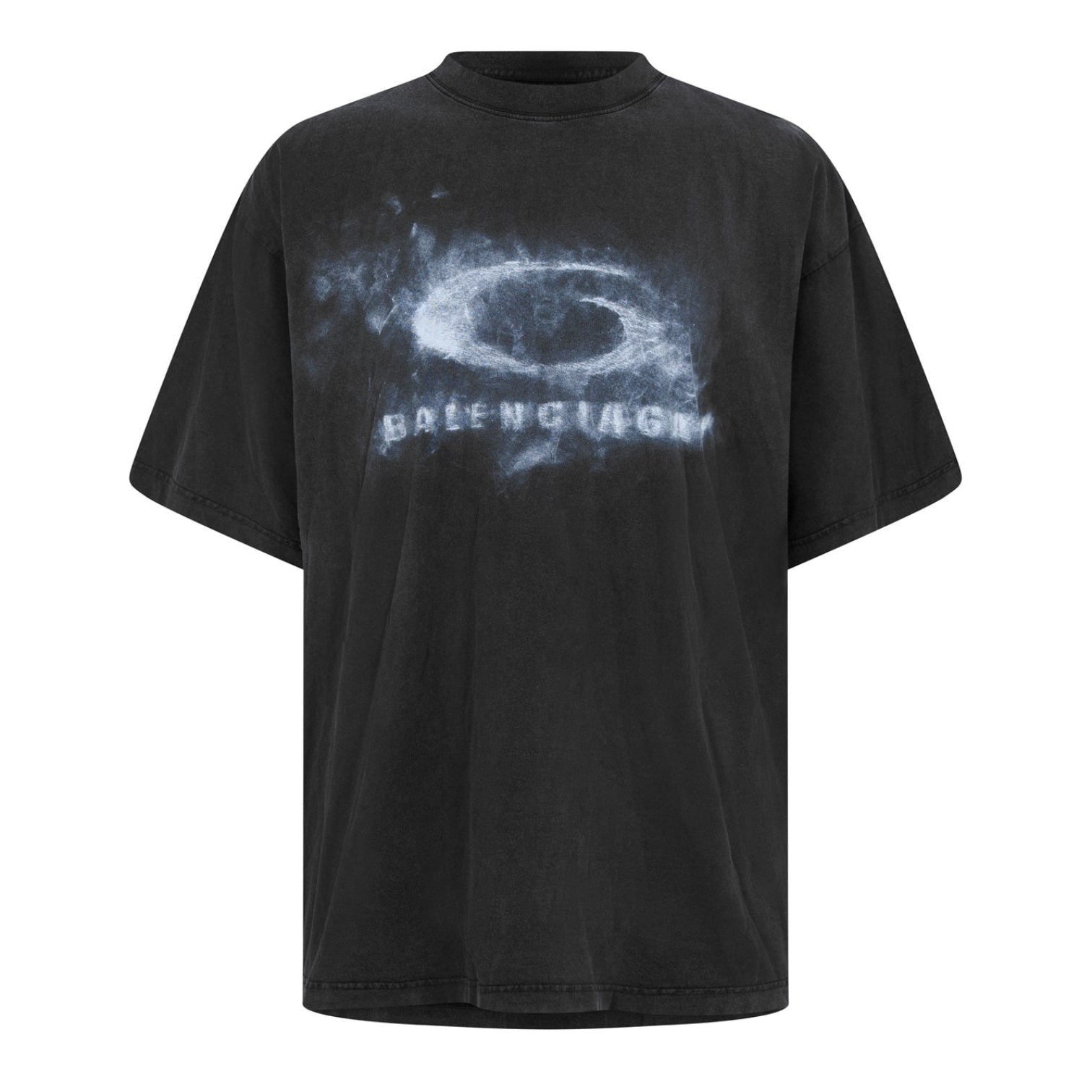 LUXURY HUB BALENCIAGA BAL WASHED LOGO  TEE