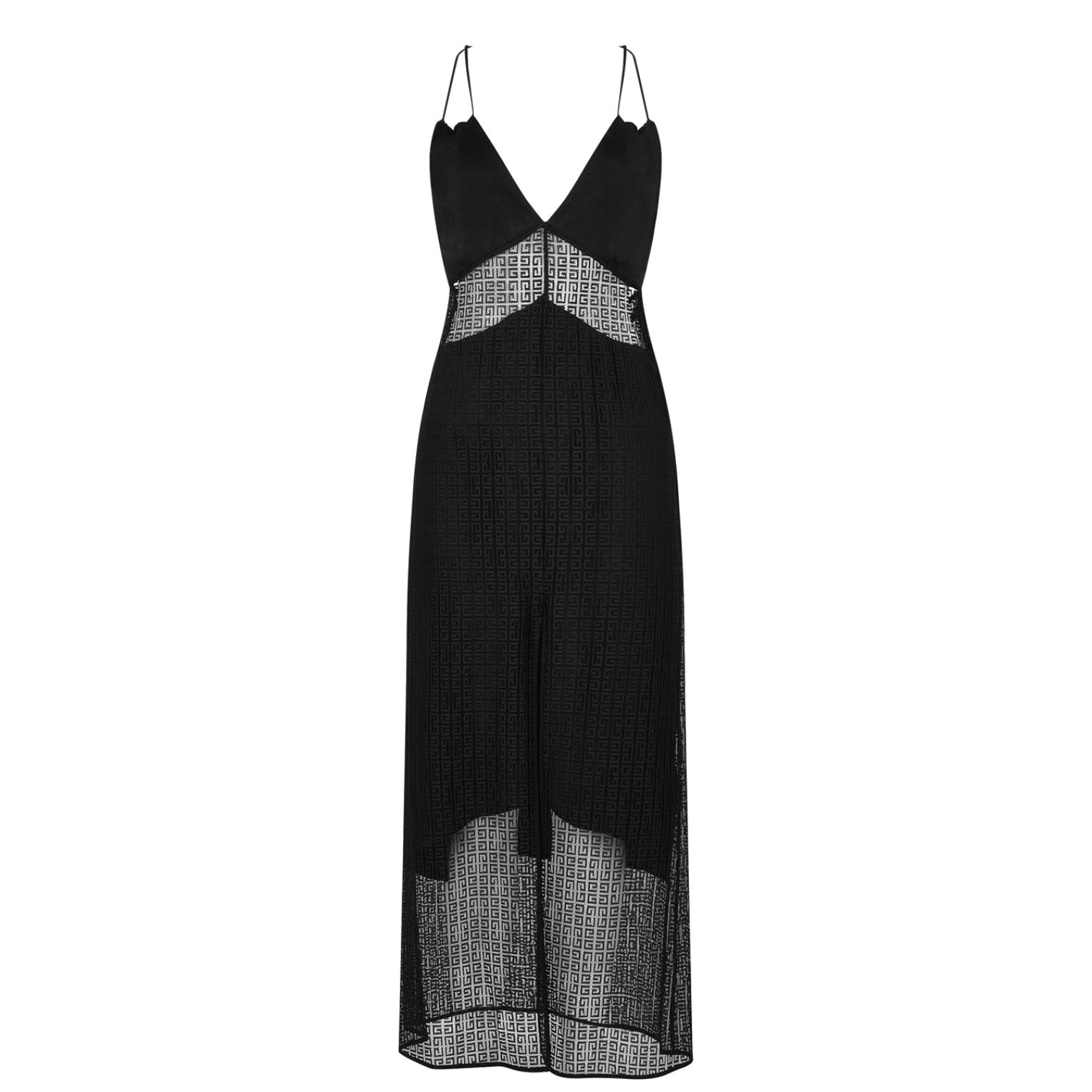 LUXURY HUB GIVENCHY 4G LOGO PANEL MIDI DRESS