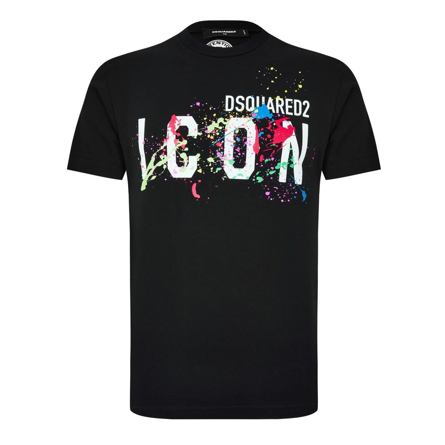 LUXURY HUB DSQUARED2 ICON PAINT SPLATTER TEE