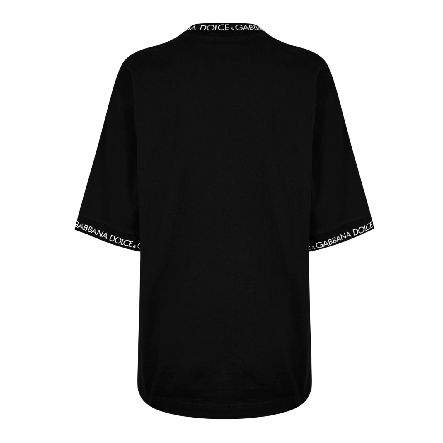 LUXURY HUB DOLCE AND GABBANA NECK LOGO T-SHIRT