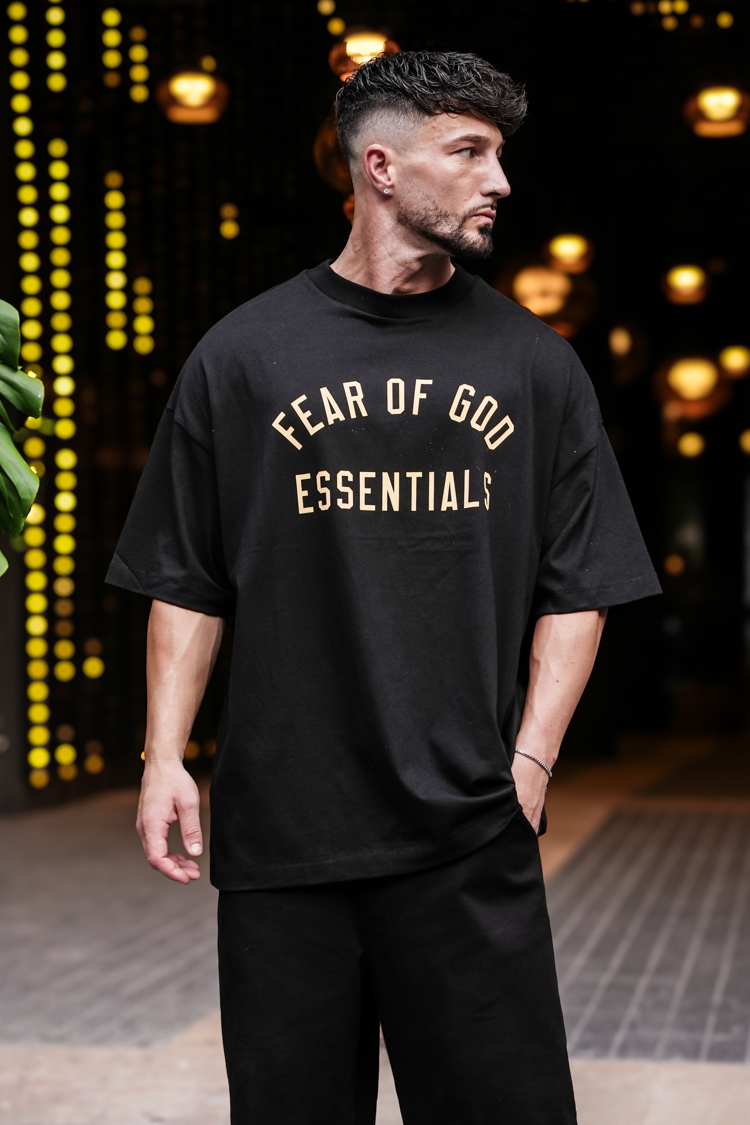 LUXURY HUB FEAR OF GOD ESSENTIALS JERSEY CREWNECK TEE