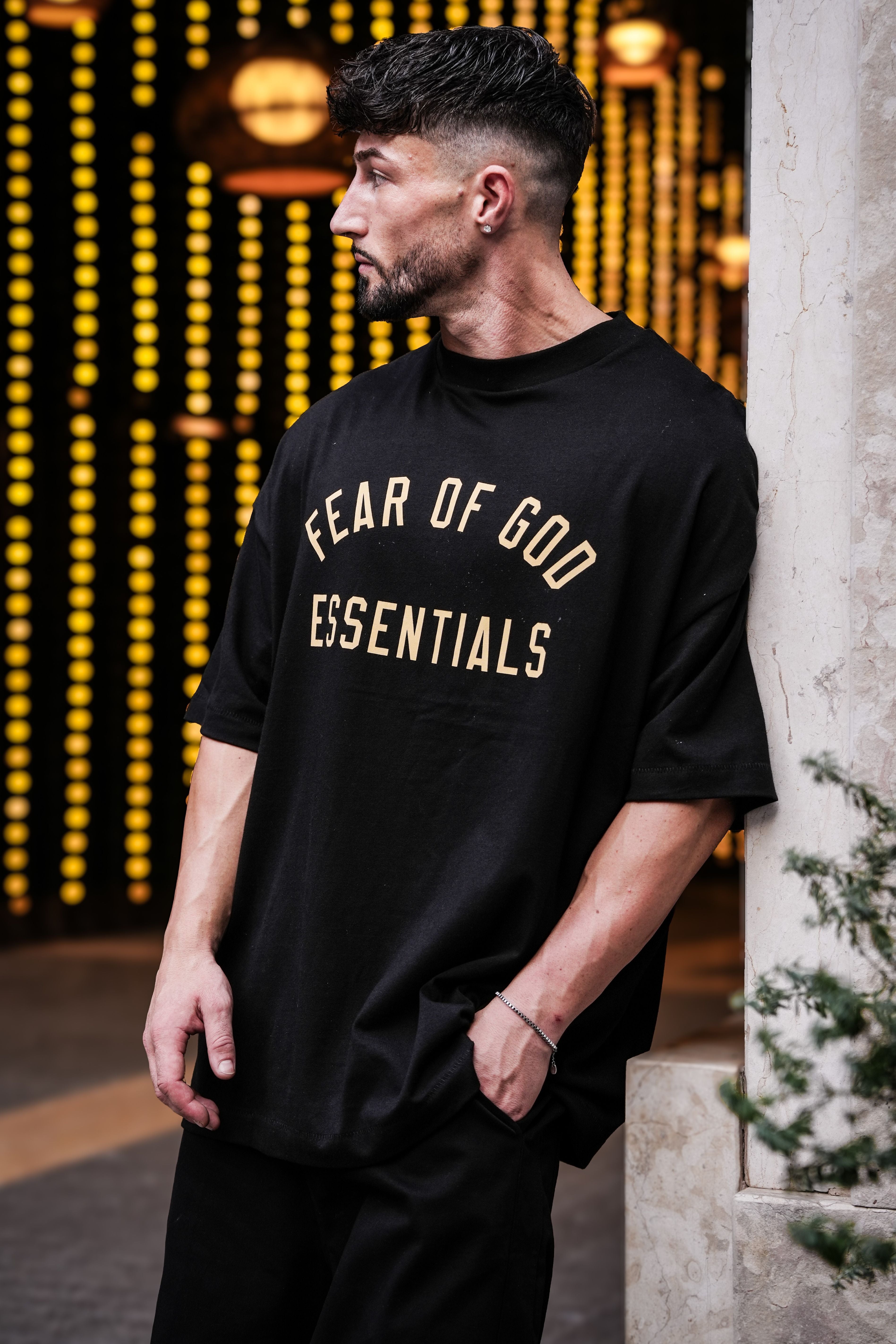 LUXURY HUB FEAR OF GOD ESSENTIALS JERSEY CREWNECK TEE