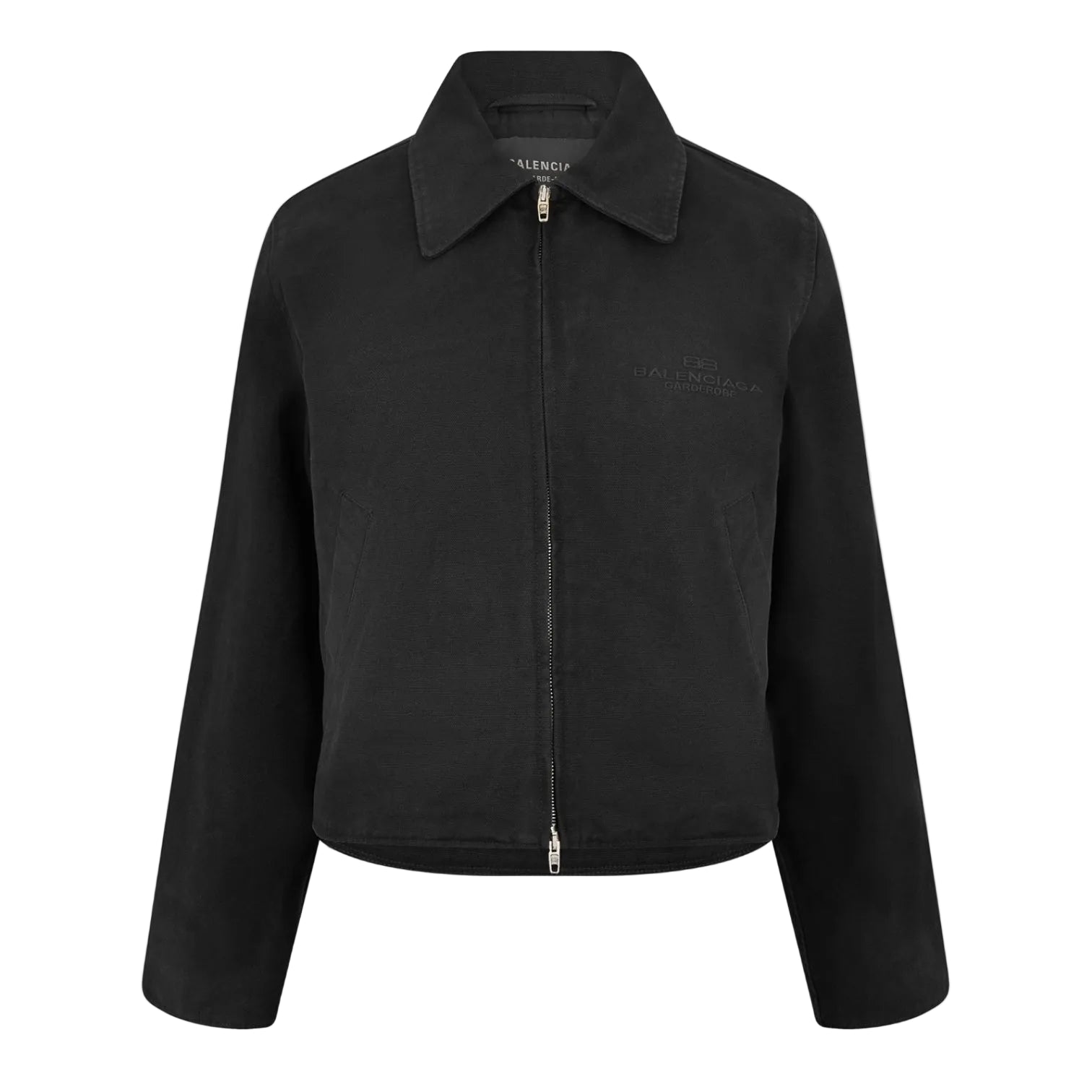 LUXURY HUB BALENCIAGA WOMEN'S SHRUNK PARKA COTTON LONG SLEEVE COACH JACKET