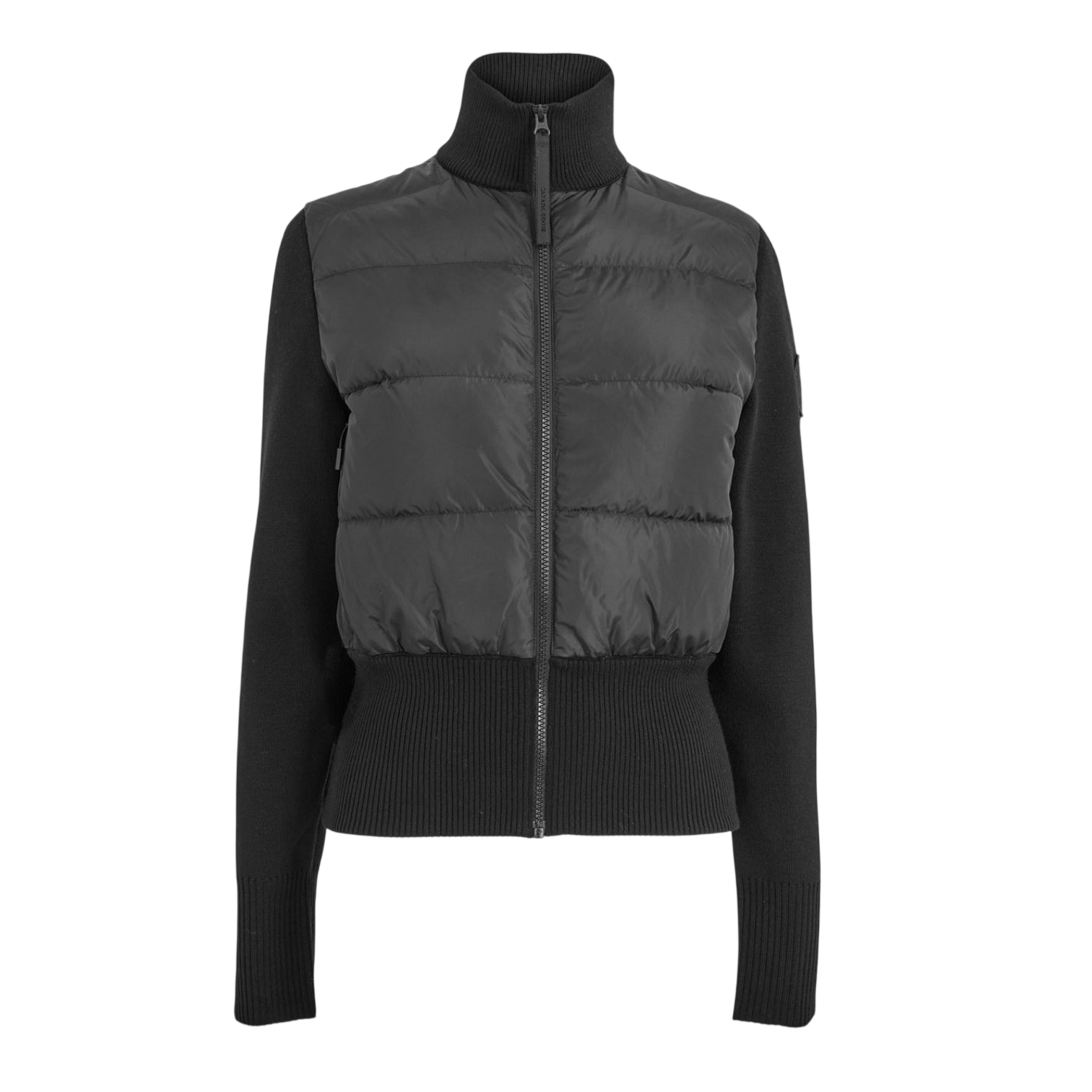 LUXURY HUB CANADA GOOSE WOMEN'S HYBRIDGE WIDE QUILT KNITTED HYBRID JACKET