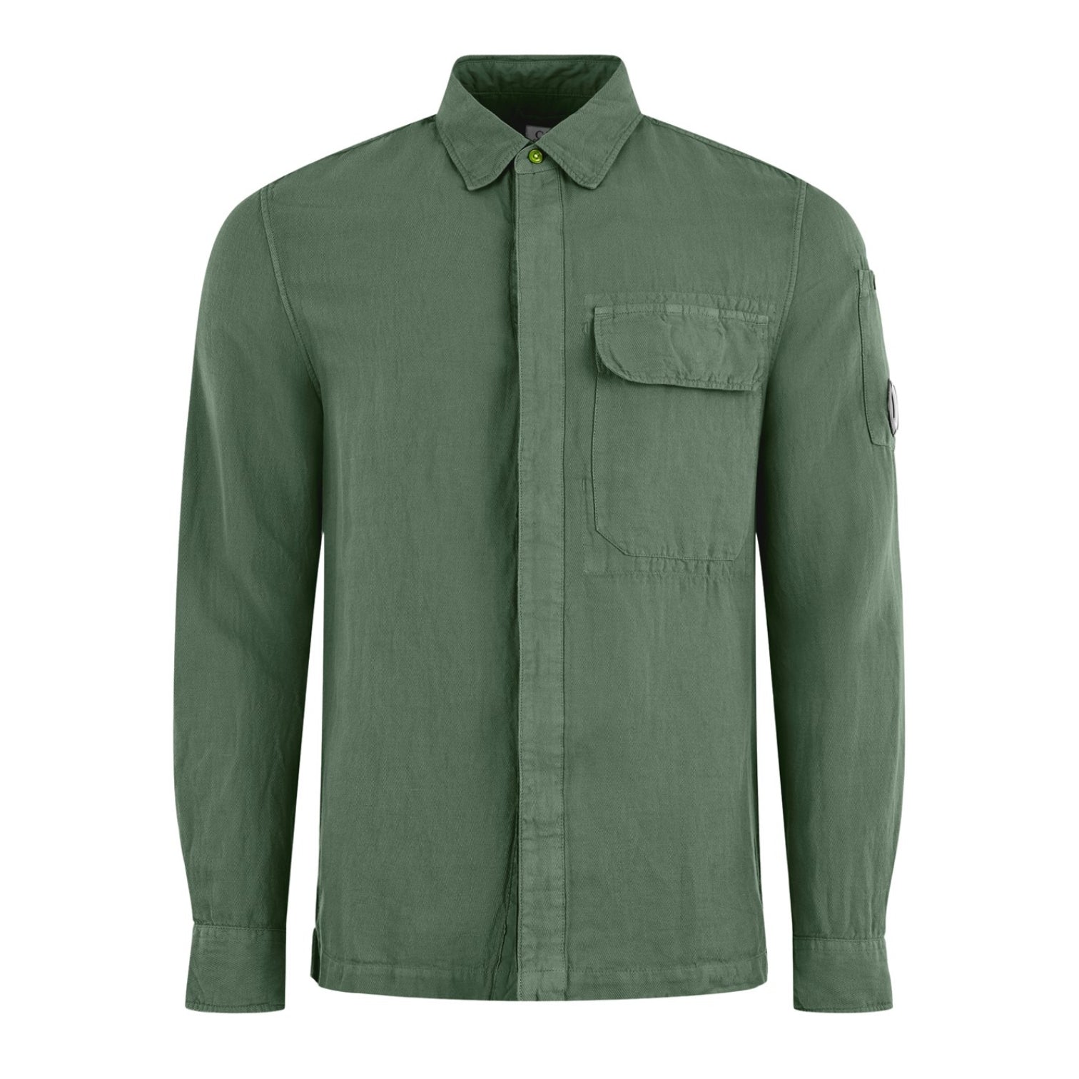LUXURY HUB CP COMPANY MEN'S  LINEN COTTON BLEND OVERSHIRT