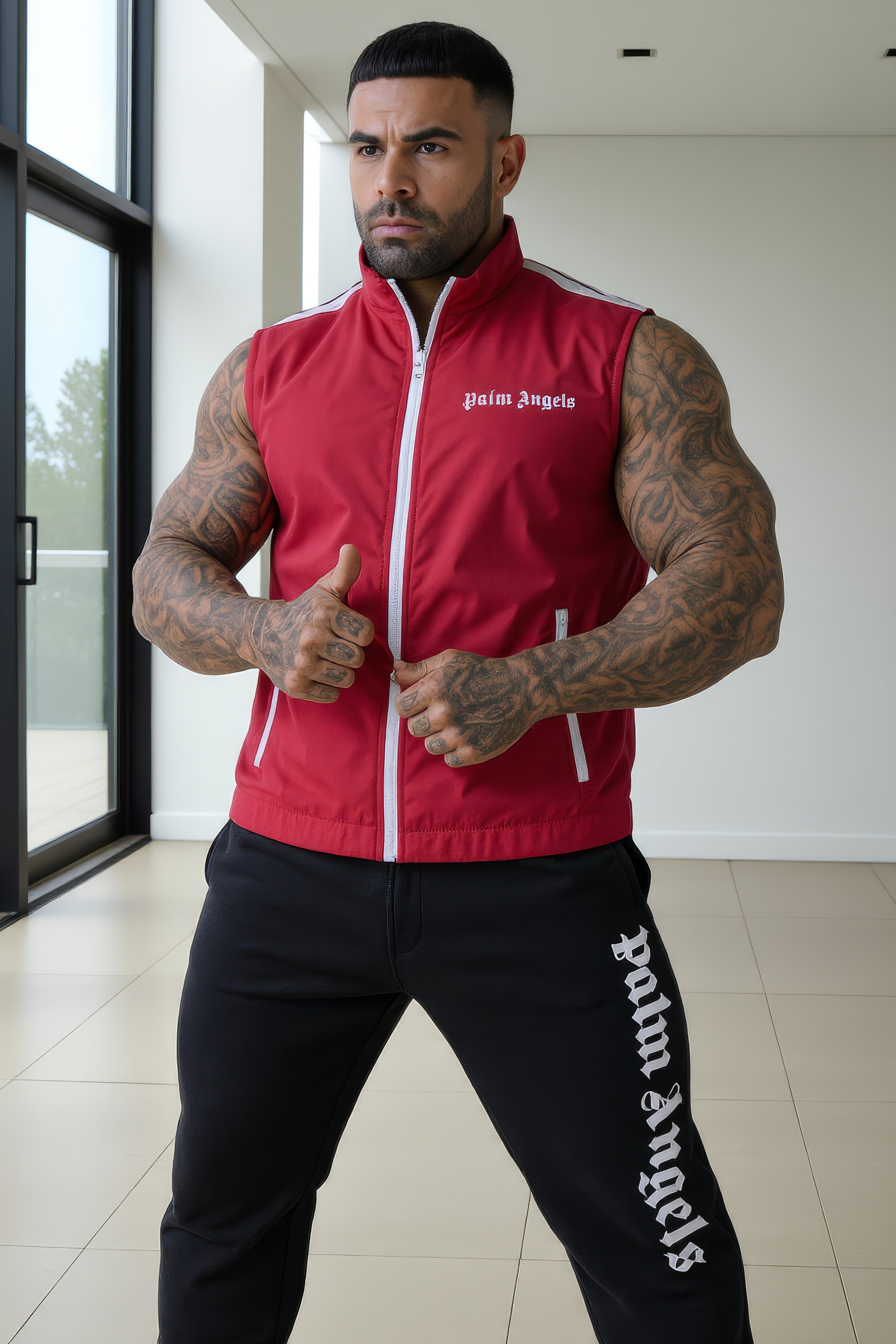 LUXURY HUB PALM ANGELS PALM CLASS LOGO VEST