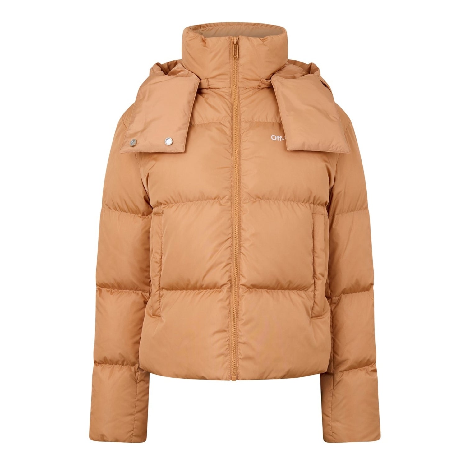 LUXURY HUB OFF WHITE OFF DIAG PUFFER JACKET