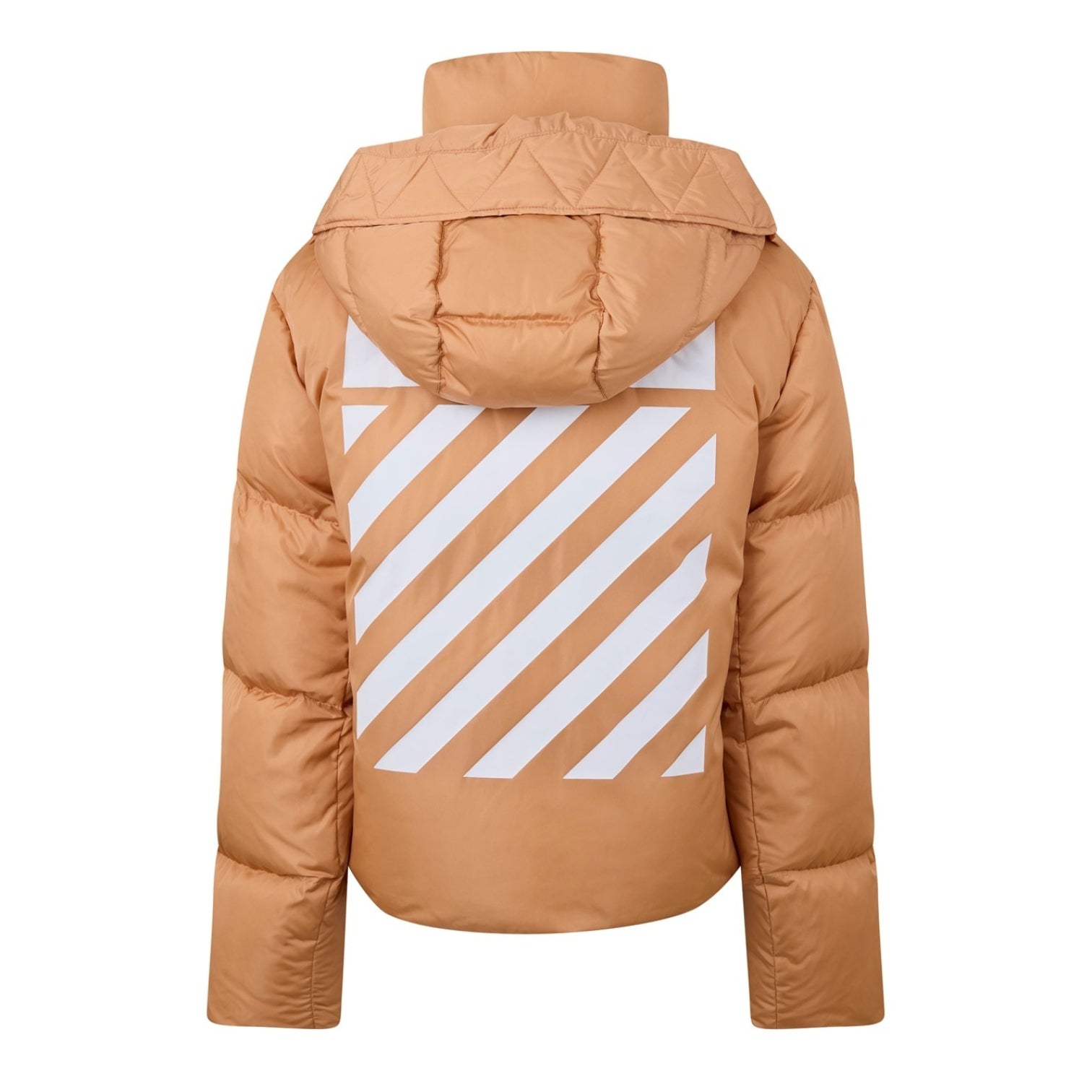 LUXURY HUB OFF WHITE OFF DIAG PUFFER JACKET