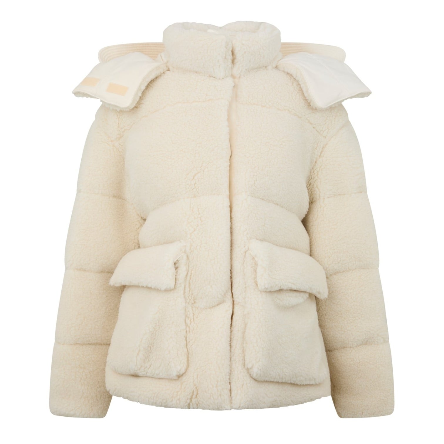 LUXURY HUB OFF WHITE OFF TEDDY PUFFER