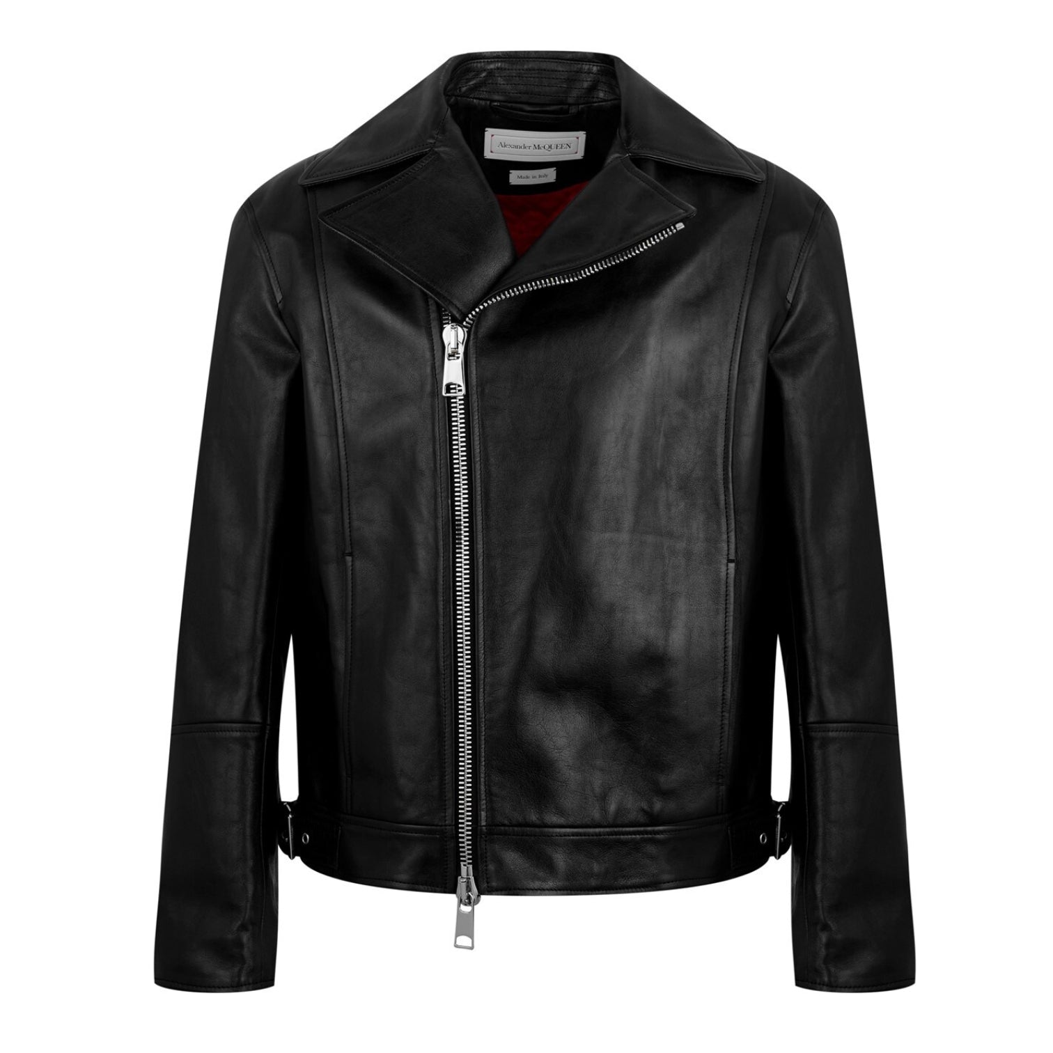 LUXURY HUB ALEXANDER MCQUEEN LEATHER BIKER JACKET