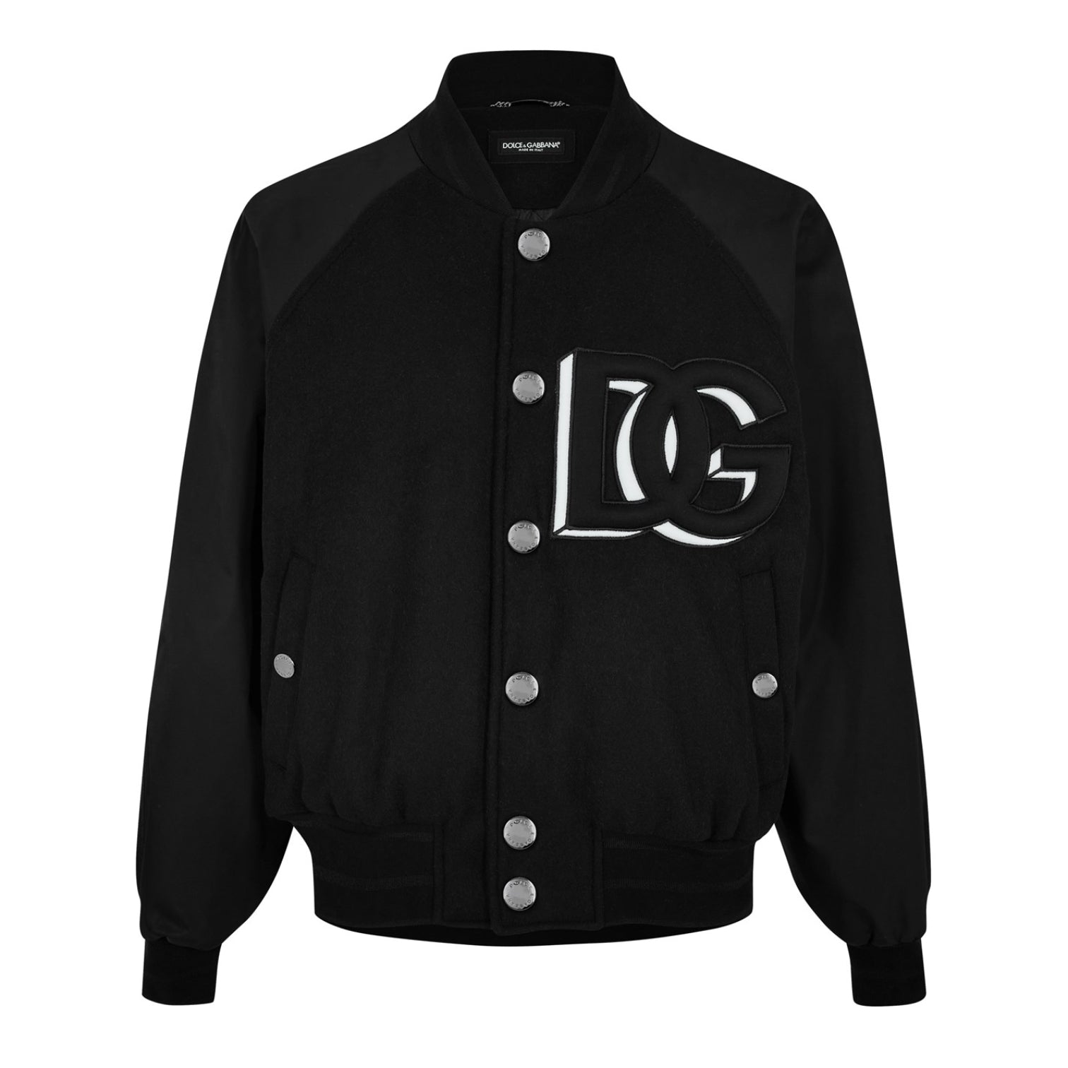 LUXURY HUB DOLCE AND GABBANA VARSITY BOMBER JACKET