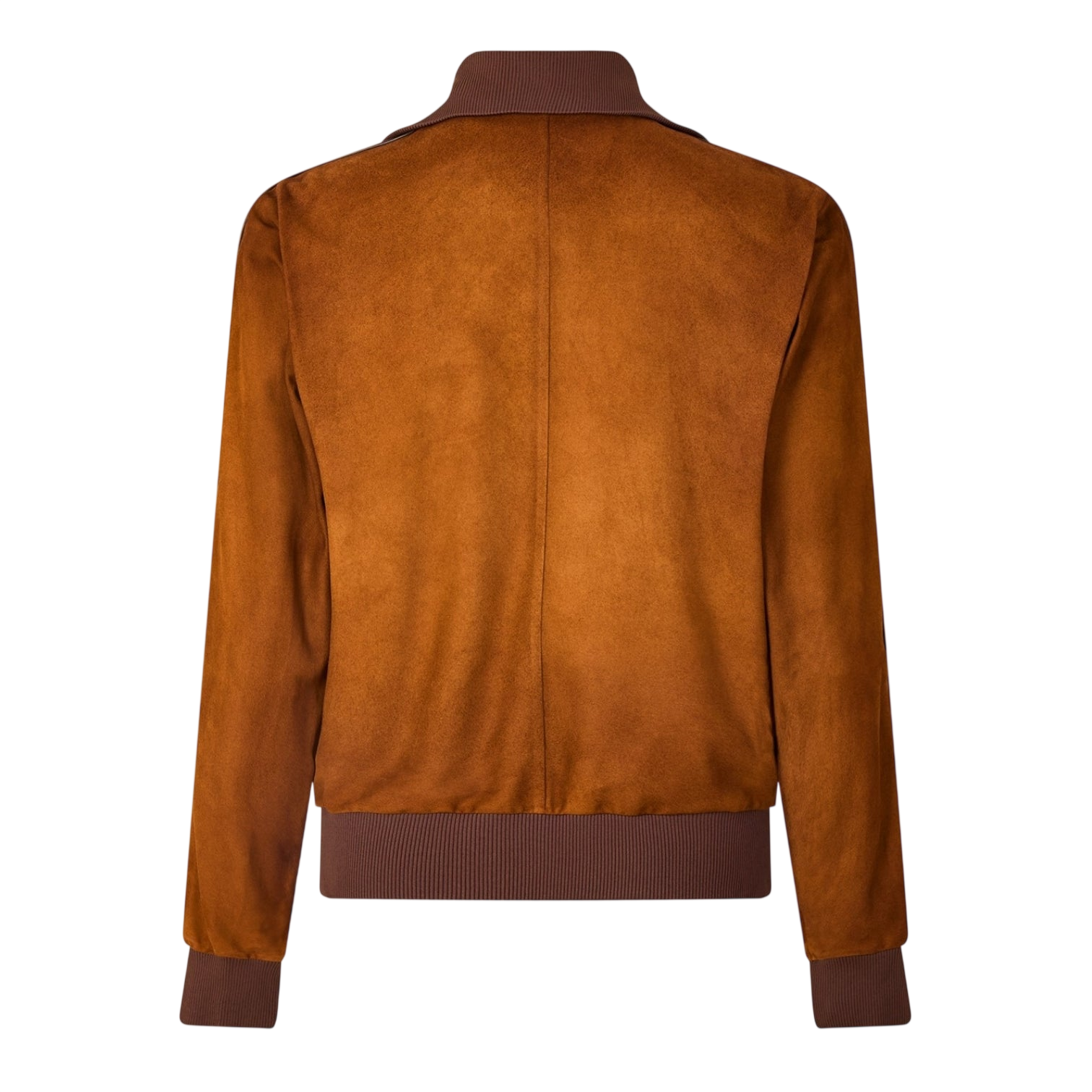 LUXURY HUB PRADA MEN'S  SUEDE BLOUSON LONG SLEEVE LEATHER JACKET