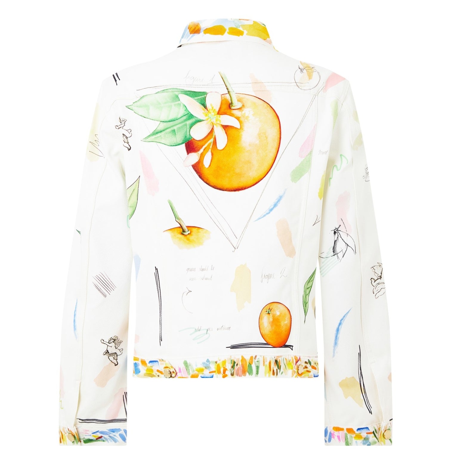 LUXURY HUB CASABLANCA PRINTED DENIM JACKET