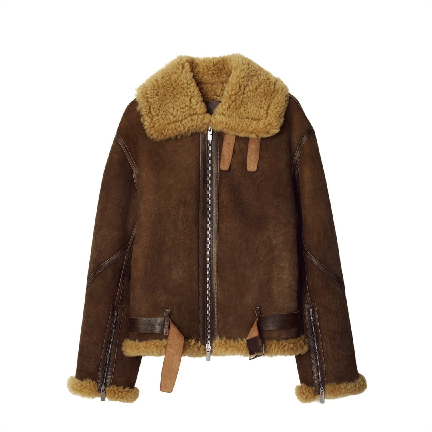 LUXURY HUB BURBERRY SHEARLING AVIATOR JACKET