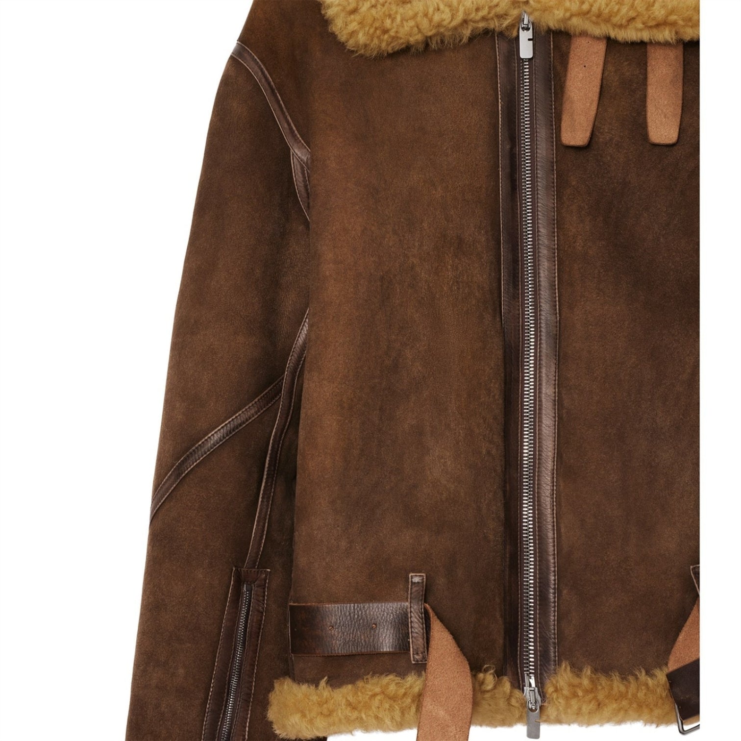 LUXURY HUB BURBERRY SHEARLING AVIATOR JACKET