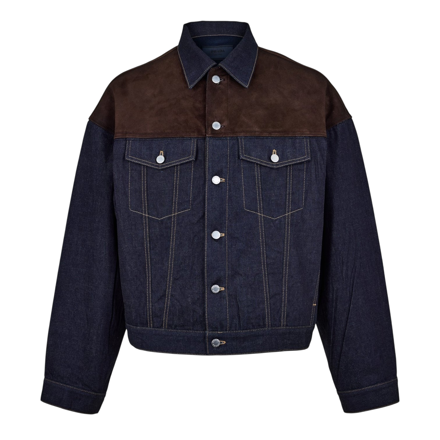 LUXURY HUB PRADA MEN'S HIGH-QUALITY DENIM JACKET