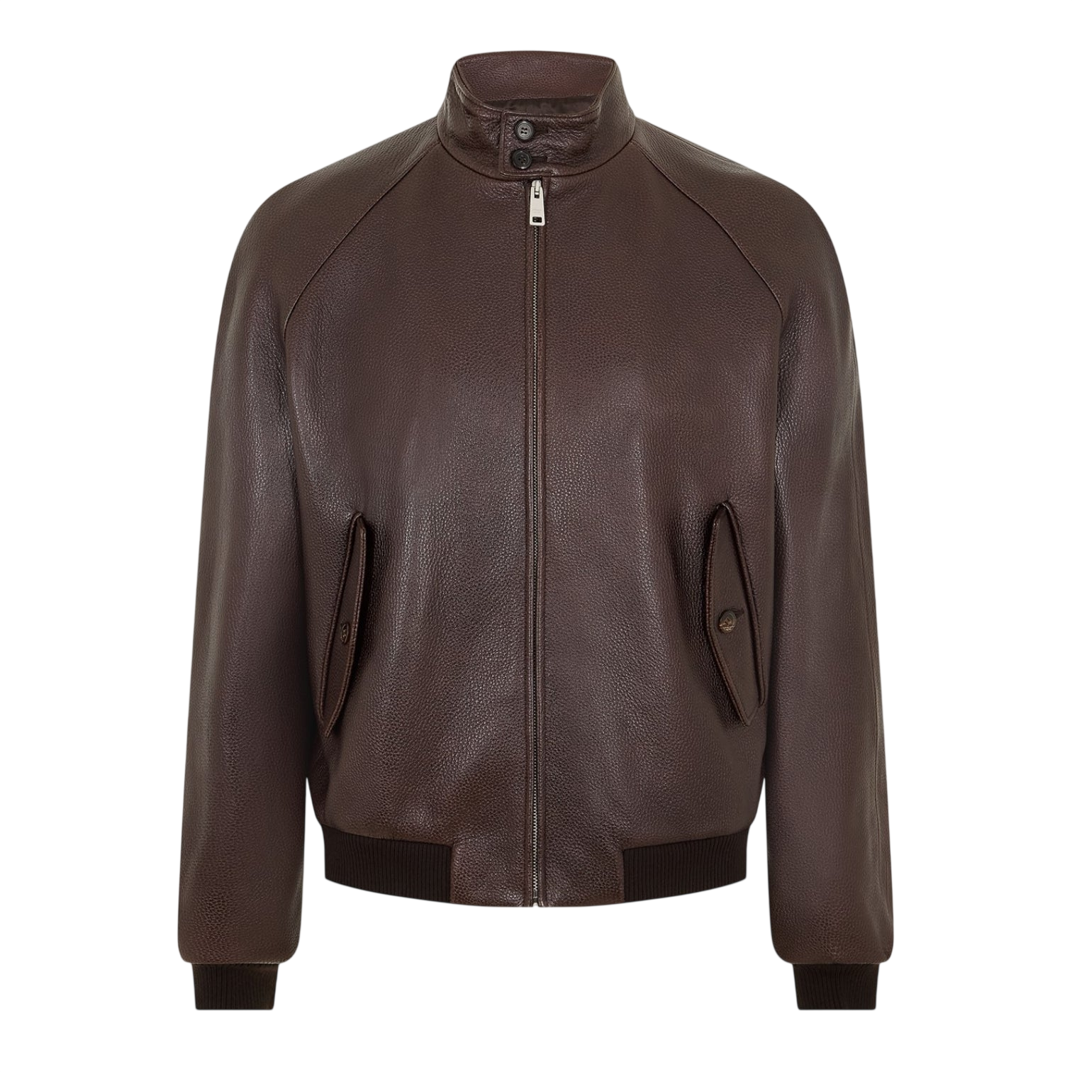 LUXURY HUB PRADA MEN'S FINE LEATHER TAILORED FIT LEATHER JACKET