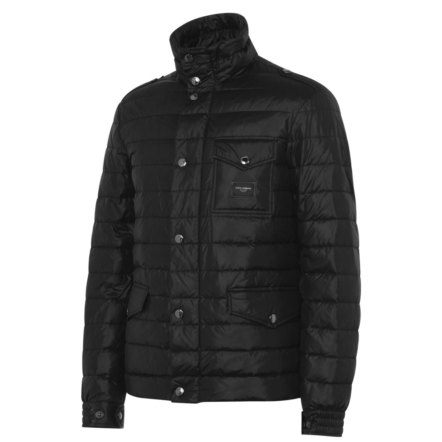 LUXURY HUB DOLCE AND GABBANA PLAQUE PADDED JACKET