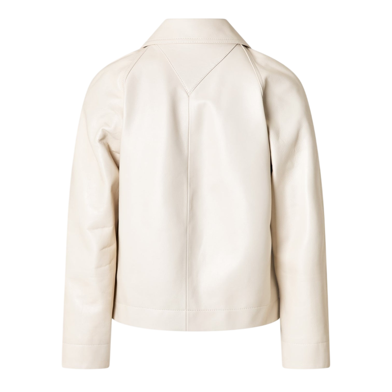 LUXURY HUB BOTTEGA VENETA WOMEN'S SOFT NAPPA CONCEALED ZIP LEATHER JACKET