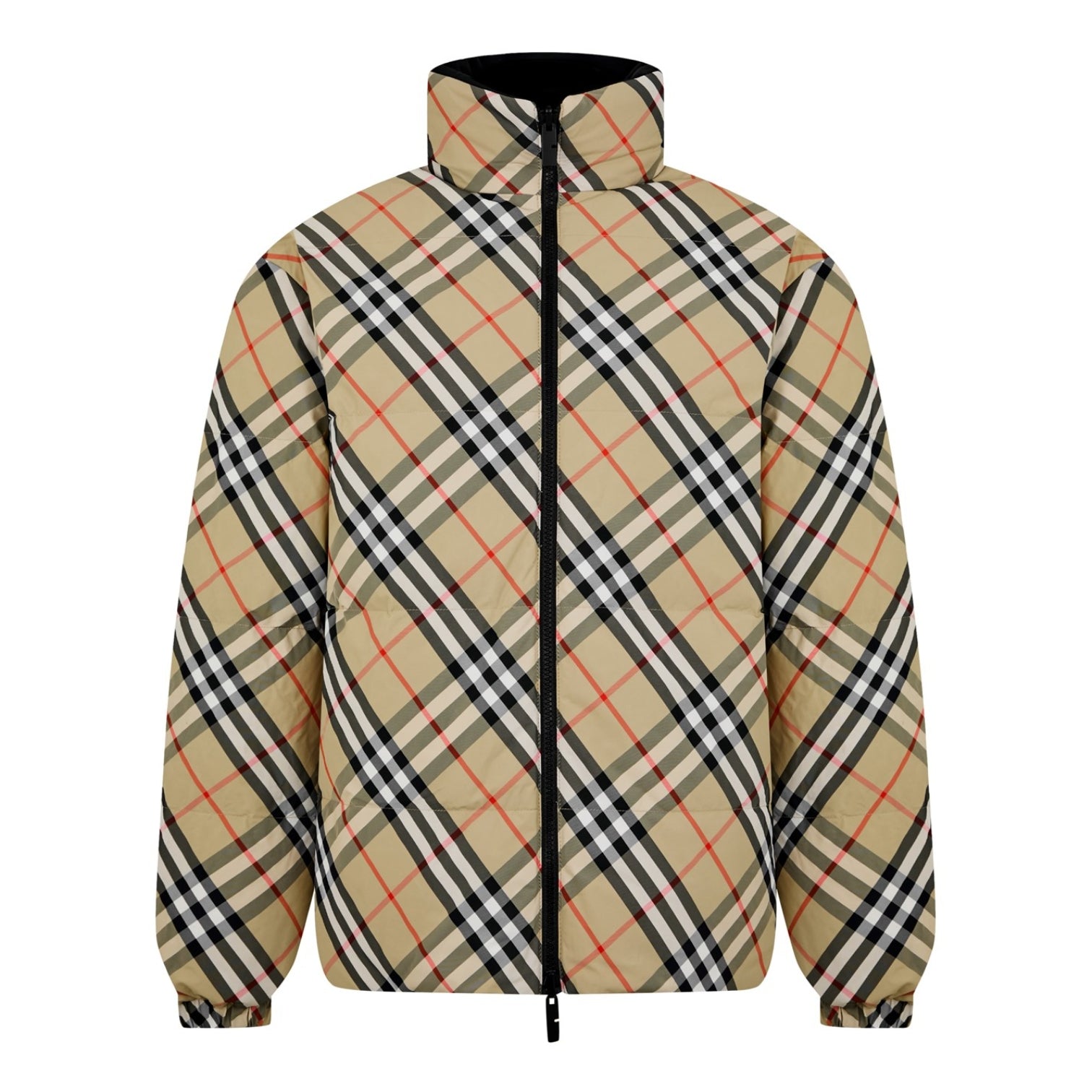LUXURY HUB BURBERRY MEN'S VINTAGE CHECK QUILTED SHORT PUFFER JACKET
