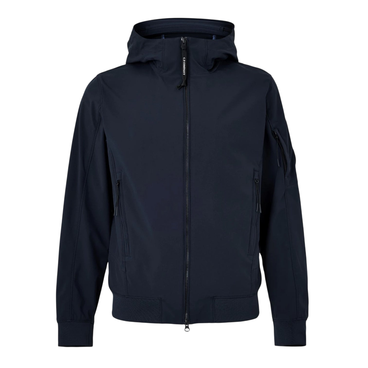 LUXURY HUB CP COMPANY MEN'S LENS WINDPROOF HOODED LONG SLEEVE SOFTSHELL JACKET