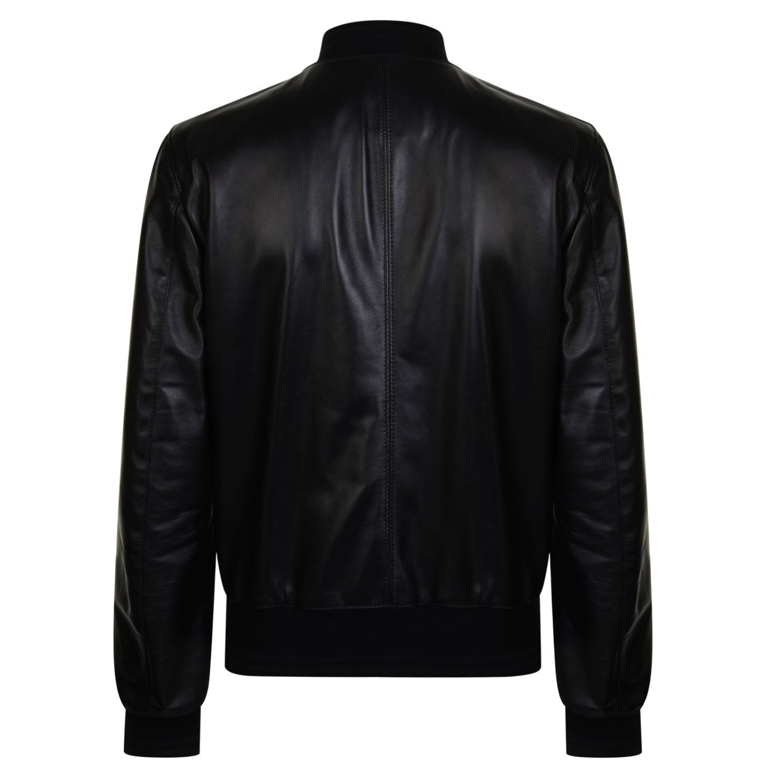 LUXURY HUB  DOLCE AND GABBANA LEATHER BOMBER JACKET