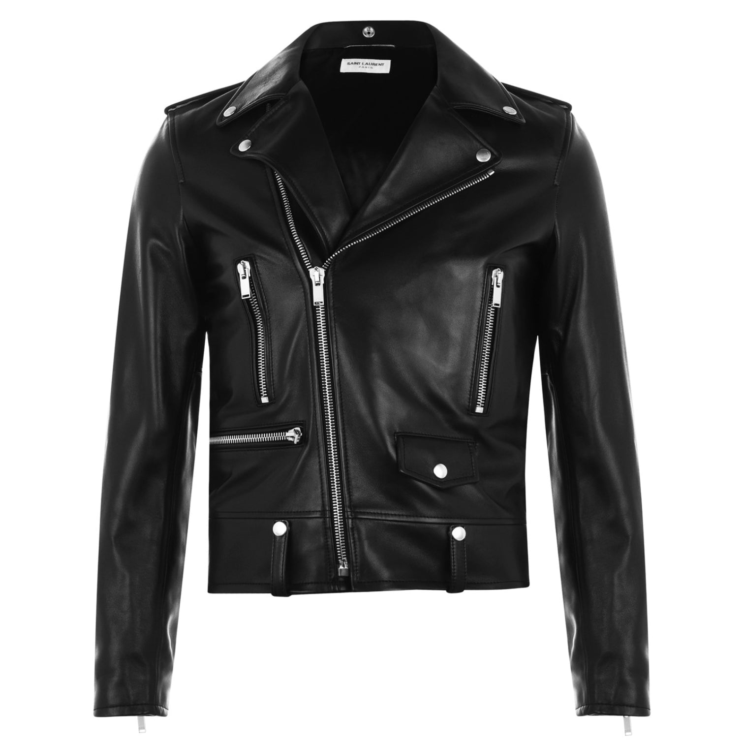 LUXURY HUB SAINT LAURENT CLASSIC LEATHER BIKER JACKET