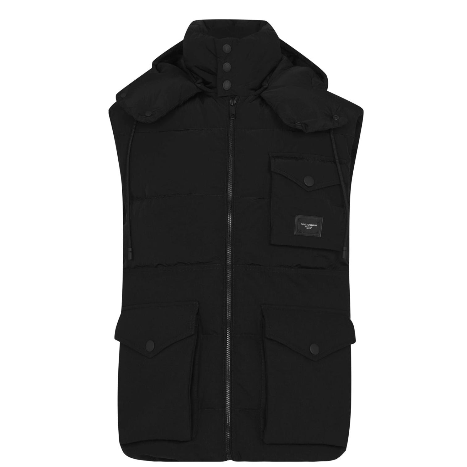 LUXURY HUB DOLCE AND GABBANA PLATE HOOD GILET