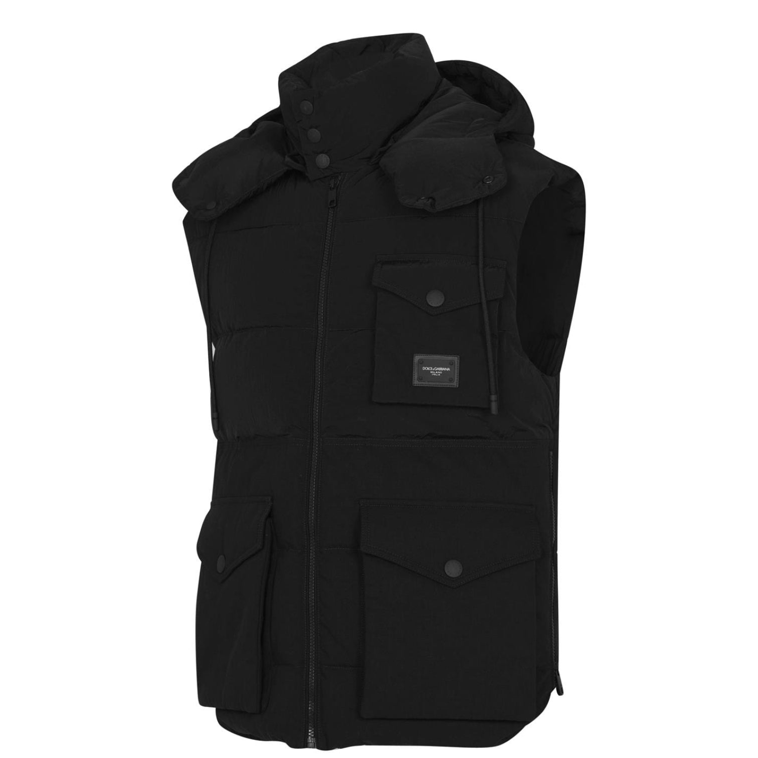 LUXURY HUB DOLCE AND GABBANA PLATE HOOD GILET