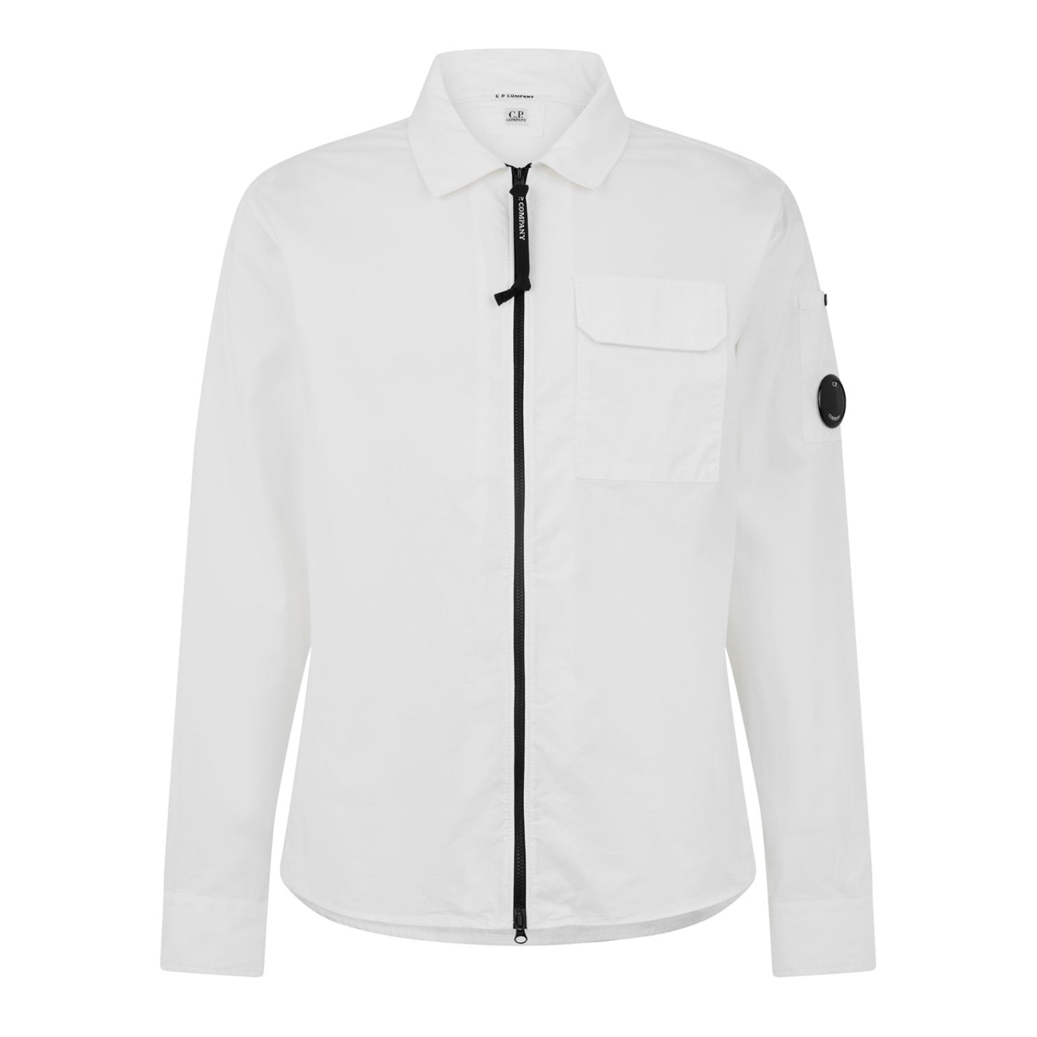 LUXURY HUB CP COMPANY MEN'S GABARDINE LENS COTTON LONG SLEEVE OVERSHIRT