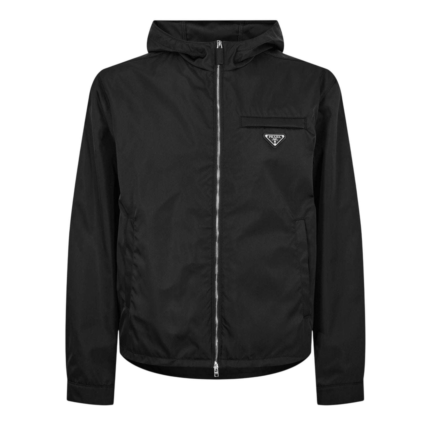 LUXURY HUB PRADA MEN'S RE-NYLON LONG SLEEVE ZIP WINDBREAKER