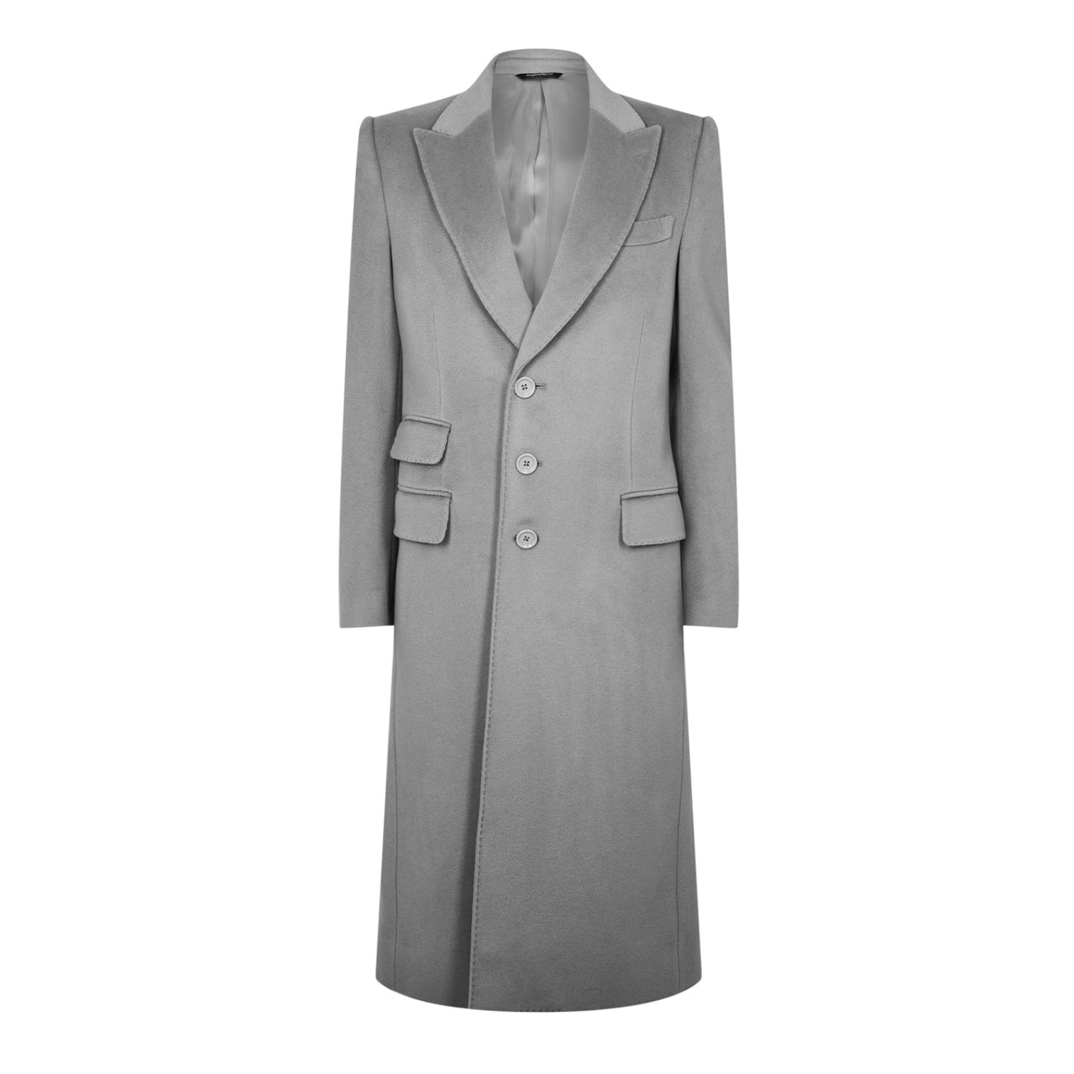 LUXURY HUB DOLCE AND GABBANA SINGLE BREASTED DOUBLE CASHMERE COAT