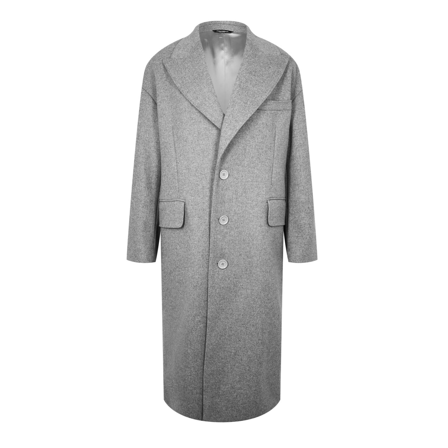 LUXURY HUB DOLCE AND GABBANA DECONSTRUCTED SINGLE BREASTED WOOL COAT