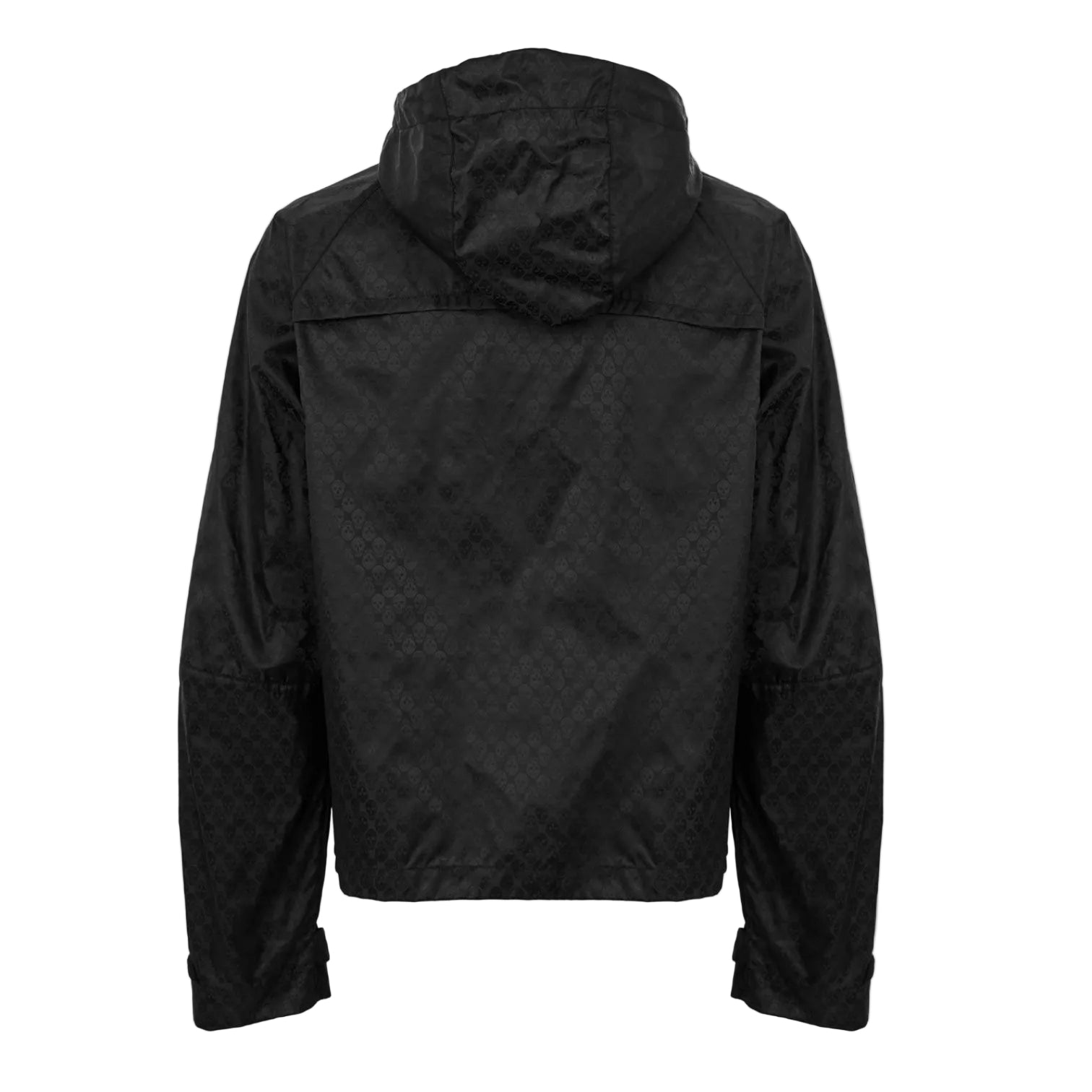 LUXURY HUB ALEXANDER MCQUEEN MEN'S ALEX KICK TECHNICAL FABRIC ADJUSTABLE HOOD RAIN ANORAK