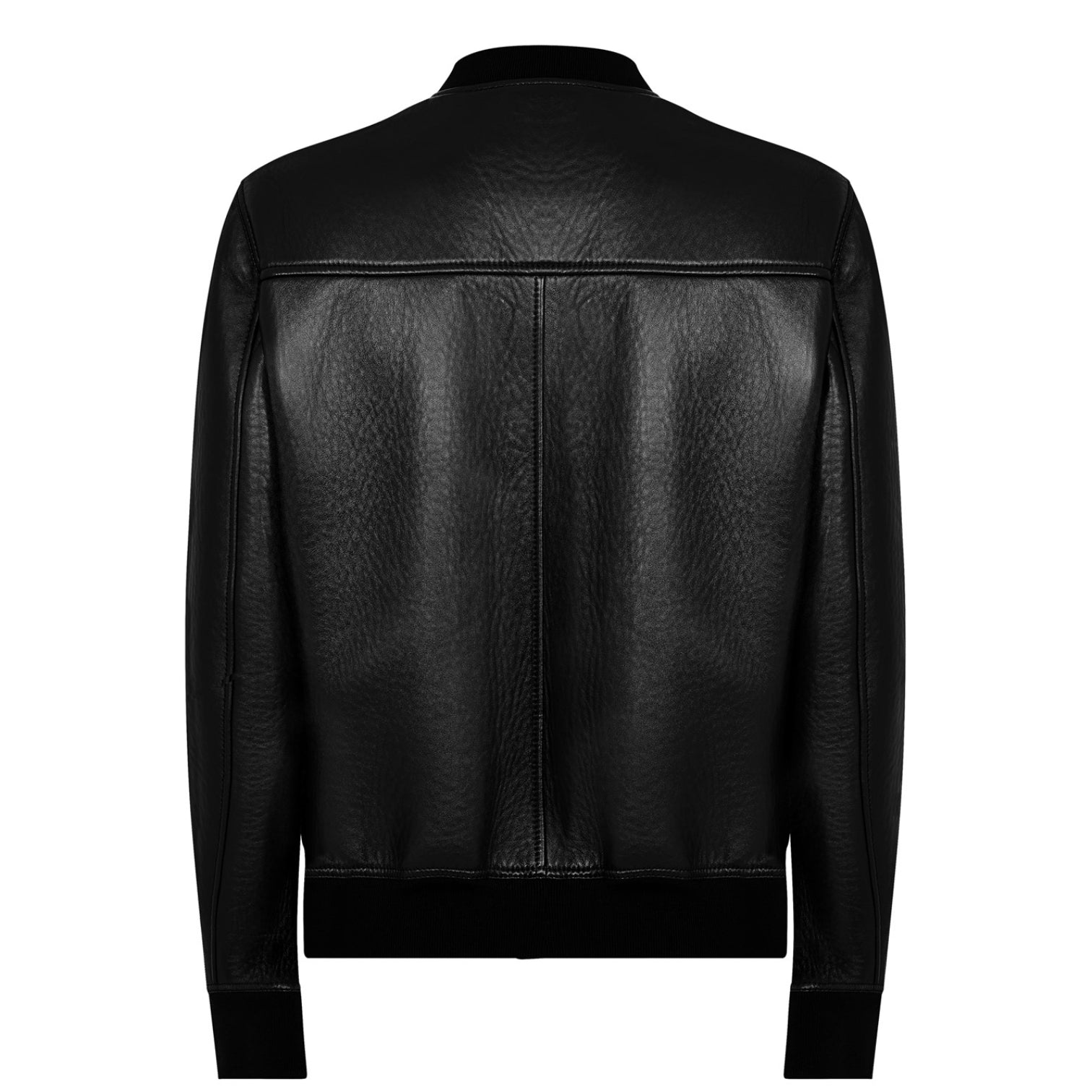 LUXURY HUB  DOLCE AND GABBANA LEATHER VARSITY JACKET