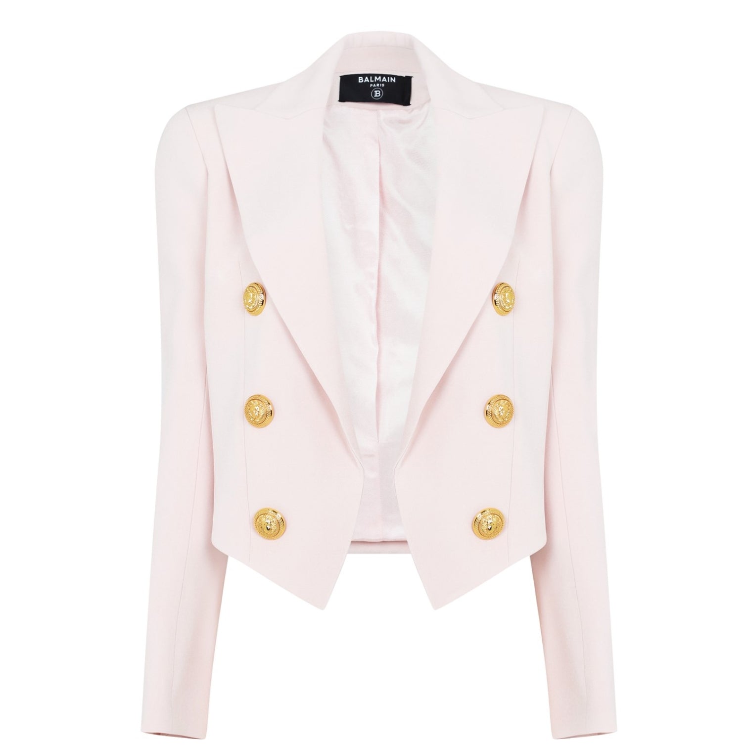 LUXURY HUB BALMAIN PEAK-LAPELS FITTED JACKET