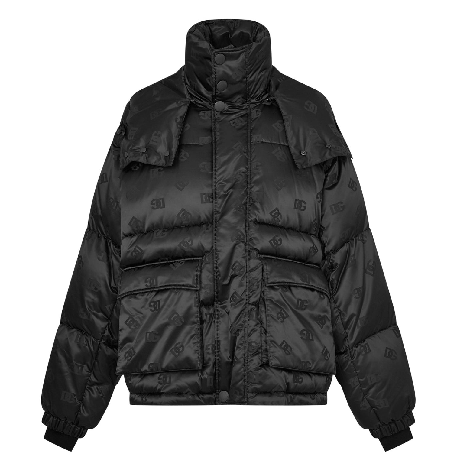 LUXURY HUB DOLCE AND GABBANA LOGO PUFFFER JACKET