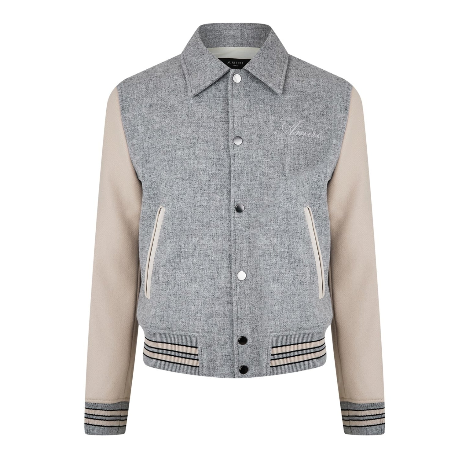 LUXURY HUB AMIRI BONES WOOL VARSITY JACKET