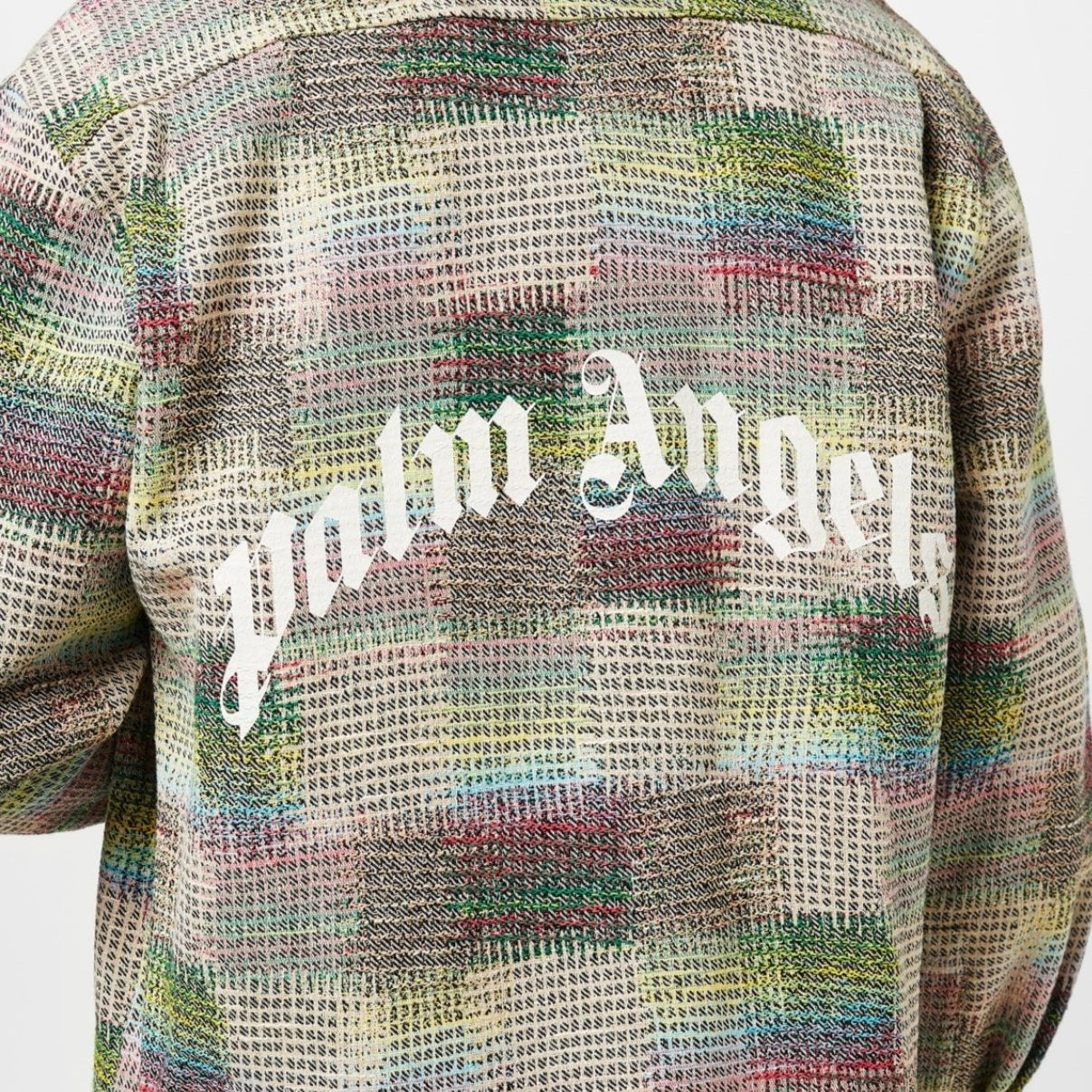 LUXURY HUB PALM ANGELS JACQUARD CURVED LOGO OVERSHIRT