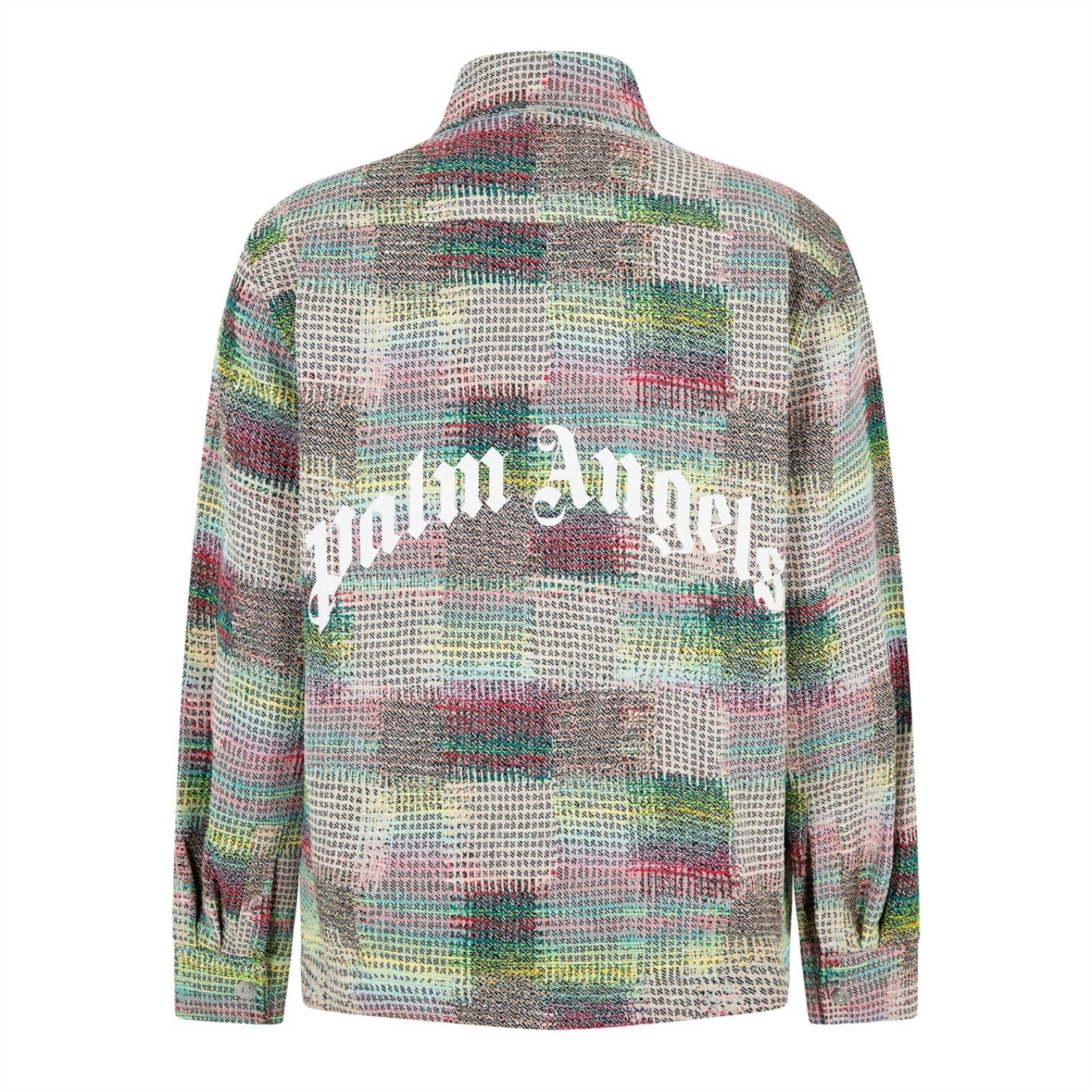 LUXURY HUB PALM ANGELS JACQUARD CURVED LOGO OVERSHIRT