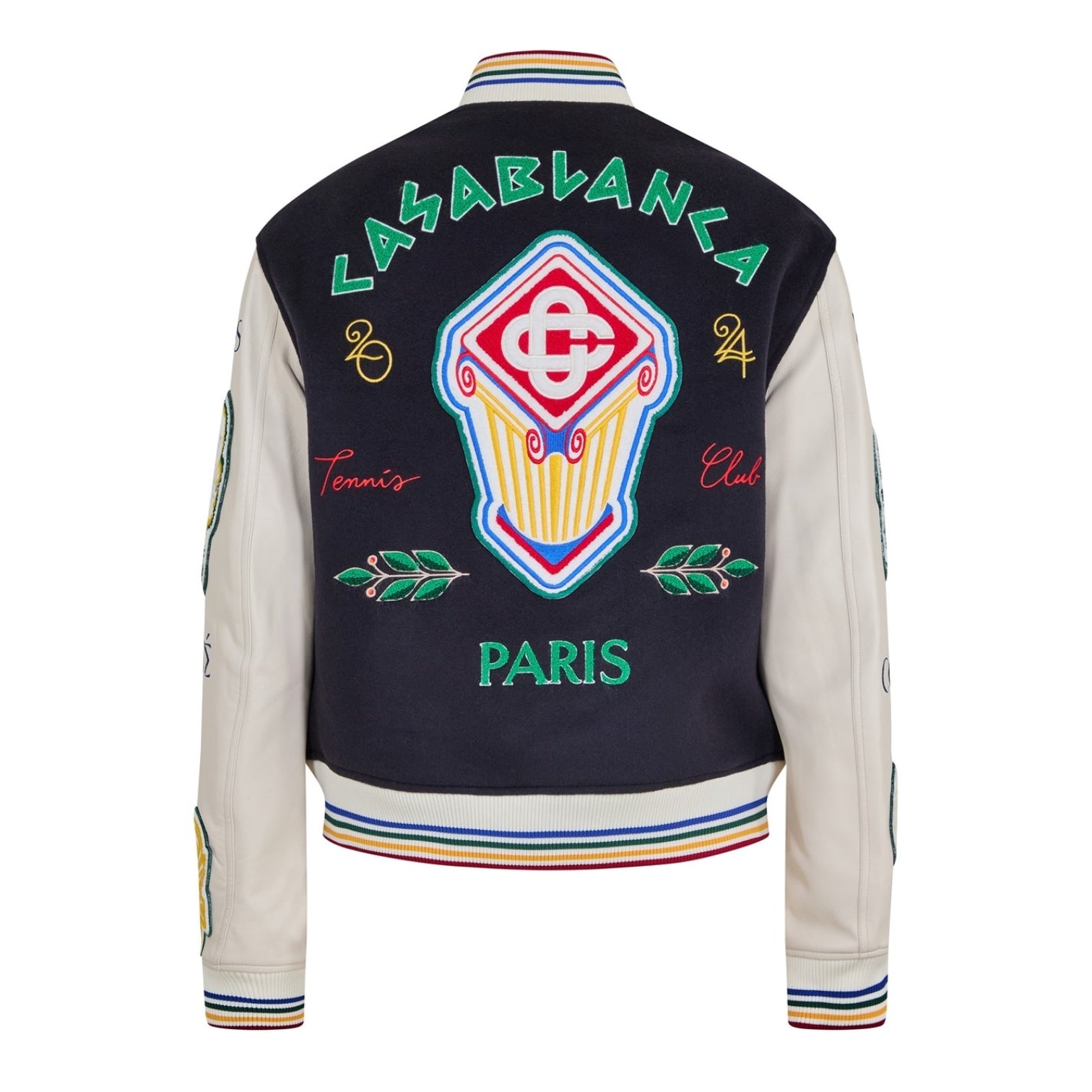 LUXURY HUB CASABLANCA CASA EMB VARSITY JACKET