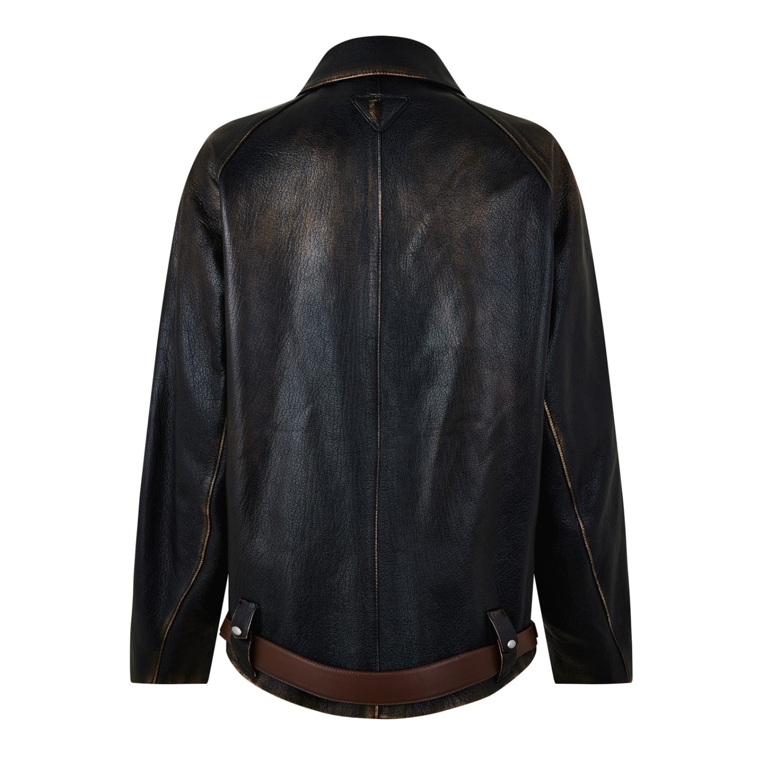 LUXURY HUB PRADA OVERSIZED LEATHER JACKET