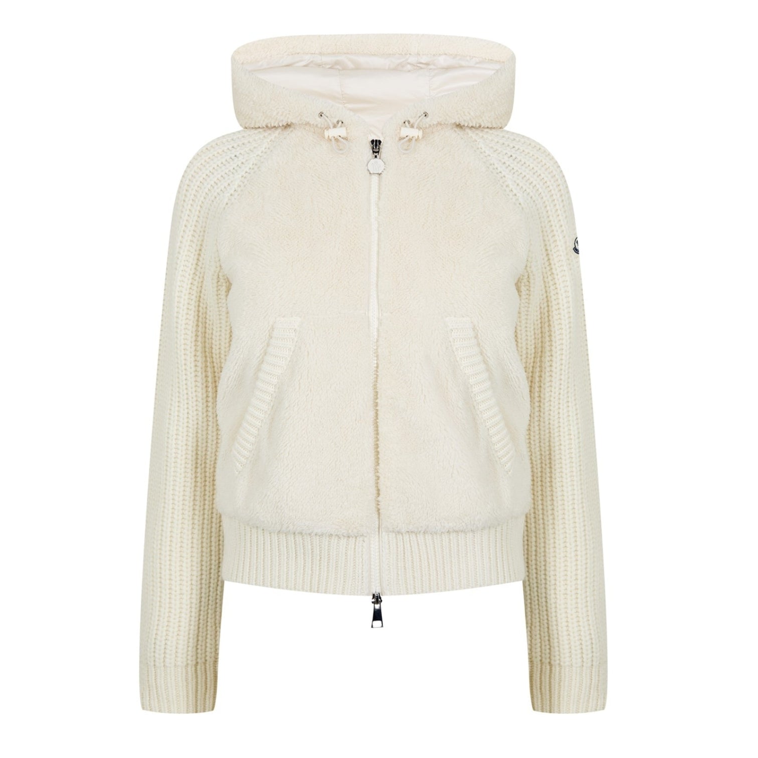 LUXURY HUB MONCLER WOMEN'S TEDDY INSULATED TEXTURED HYBRID JACKET