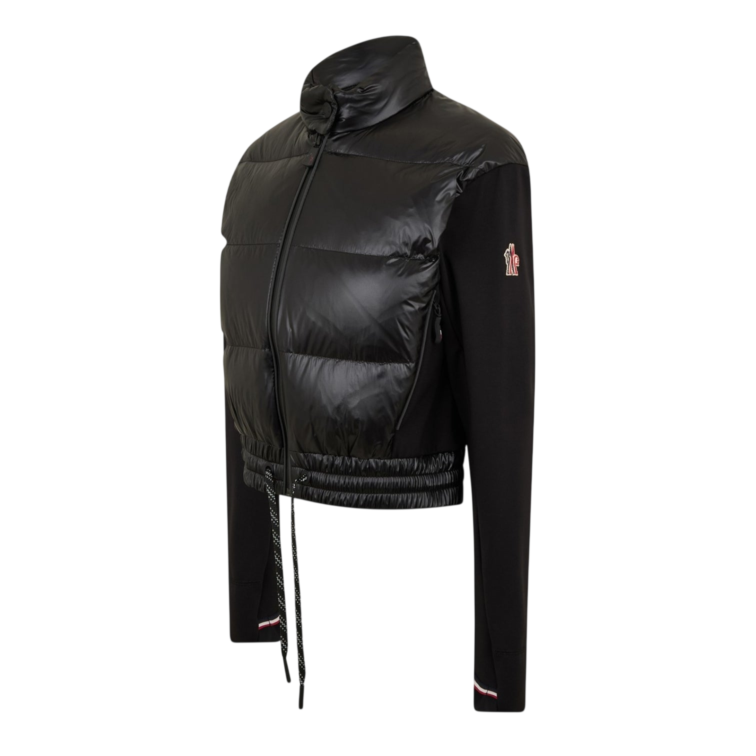 LUXURY HUB MONCLER GRENOBLE WOMEN'S  VIRGIN WOOL LONG SLEEVE FULL ZIP HYBRID JACKET