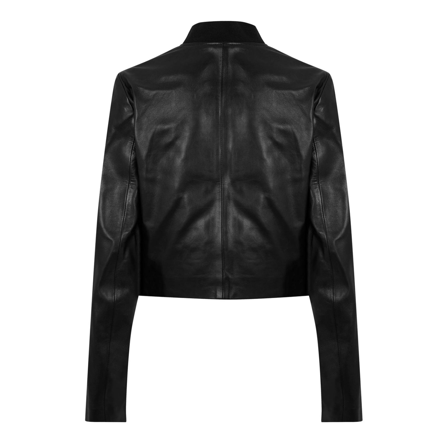 LUXURY HUB PALM ANGELS CROPPED LEATHER JACKET