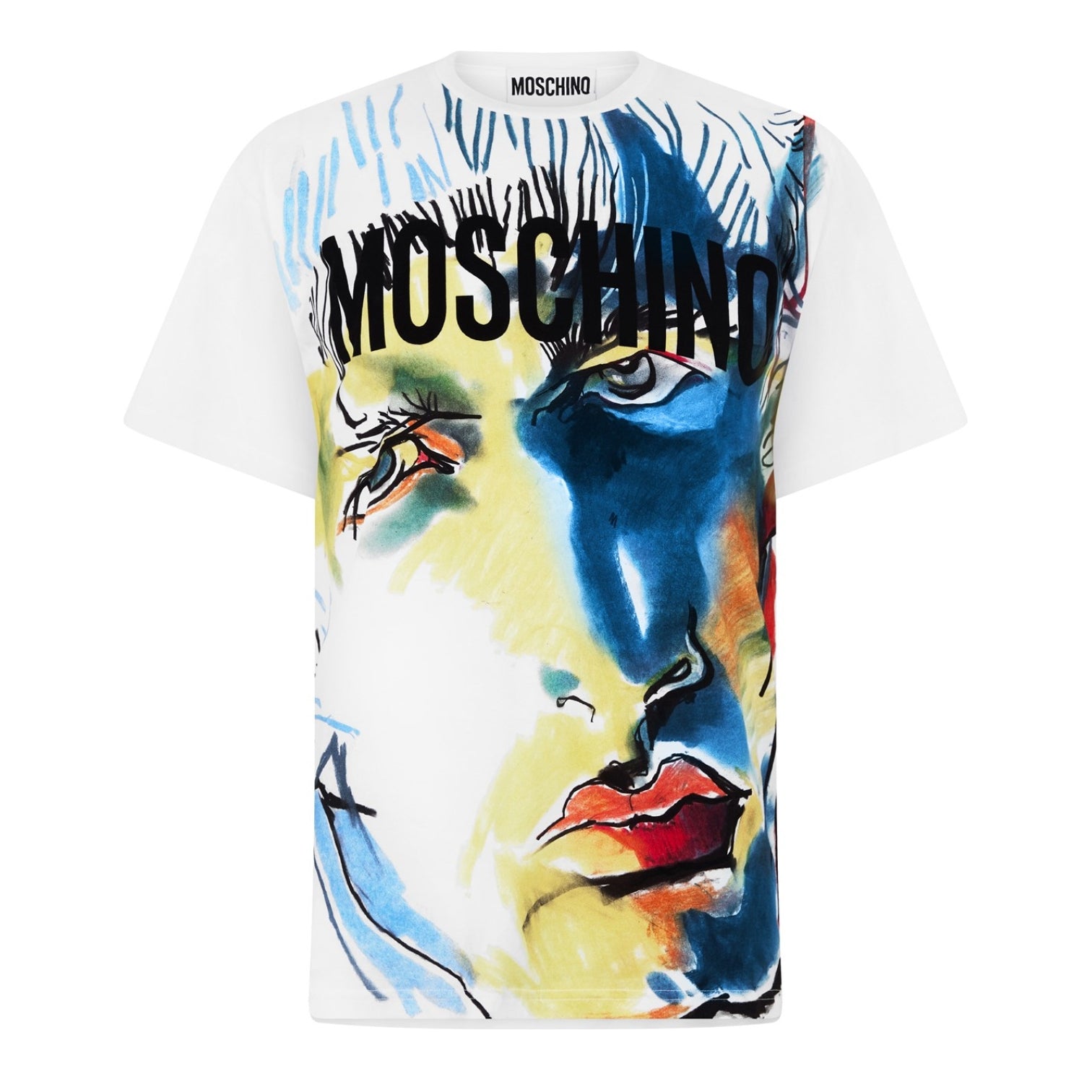 LUXURY HUB MOSCHINO LOGO FACE TEE