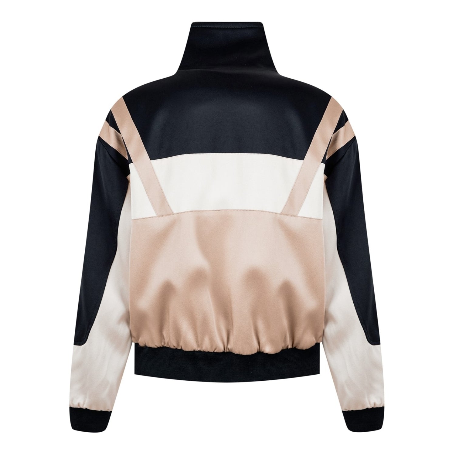 LUXURY HUB SAINT LAURENT PANELLED ZIP-UP BOMBER JACKET