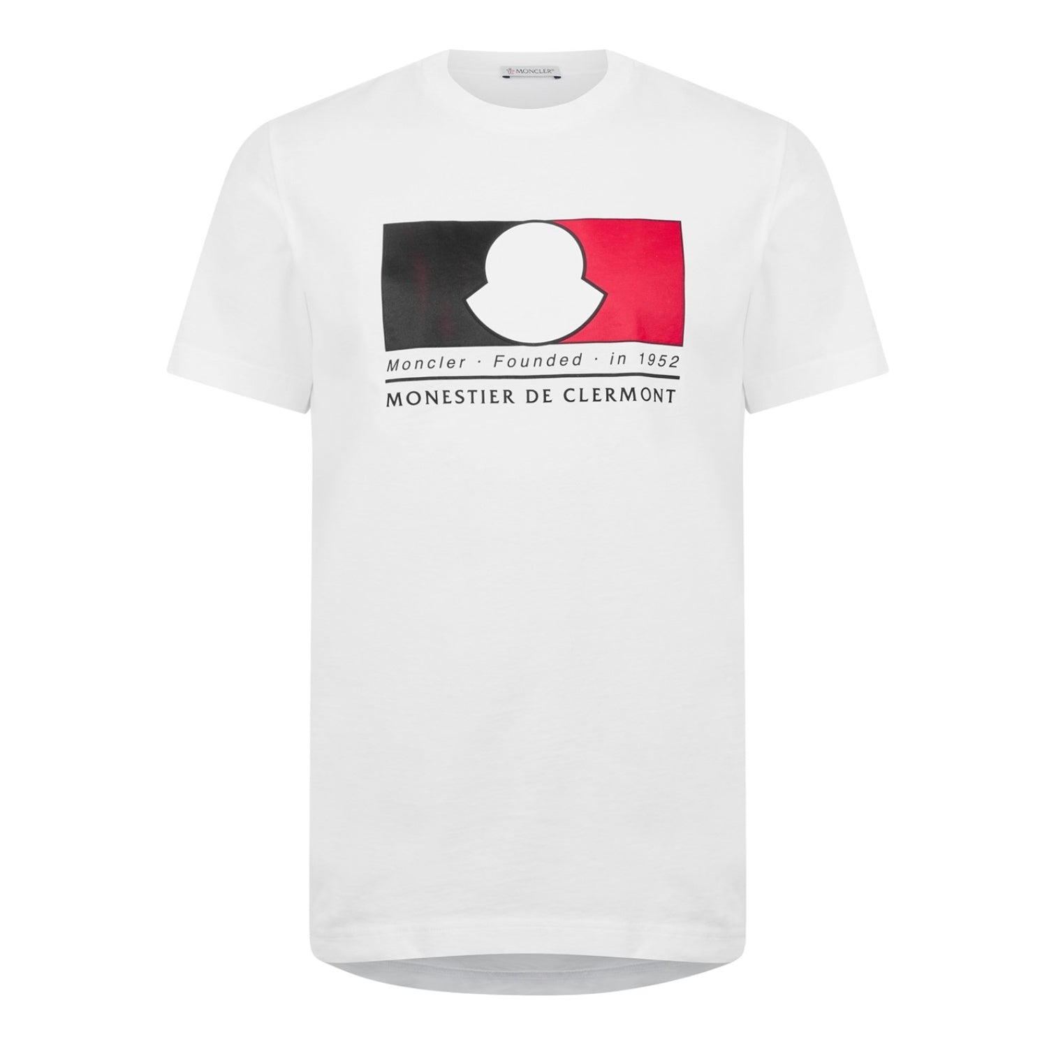 LUXURY HUB MONCLER TRICOLOUR LOGO MOTIF TEE