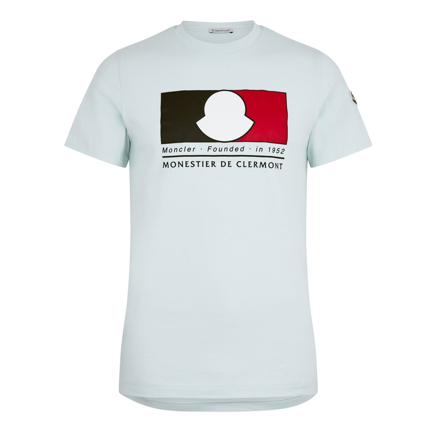 LUXURY HUB MONCLER TRICOLOUR LOGO MOTIF TEE